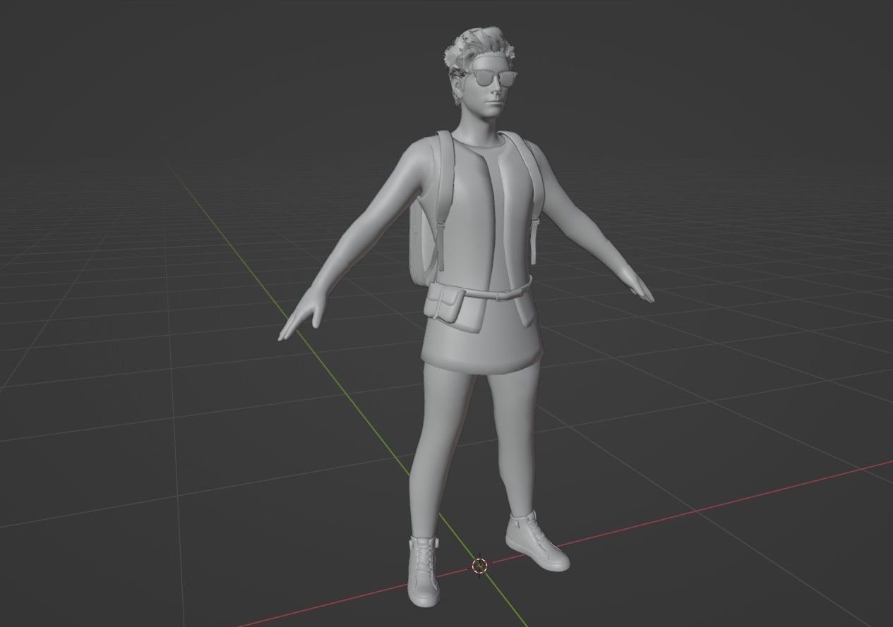 Photo-realistic Male Character in Camping Outfit to Animate 3D model_5