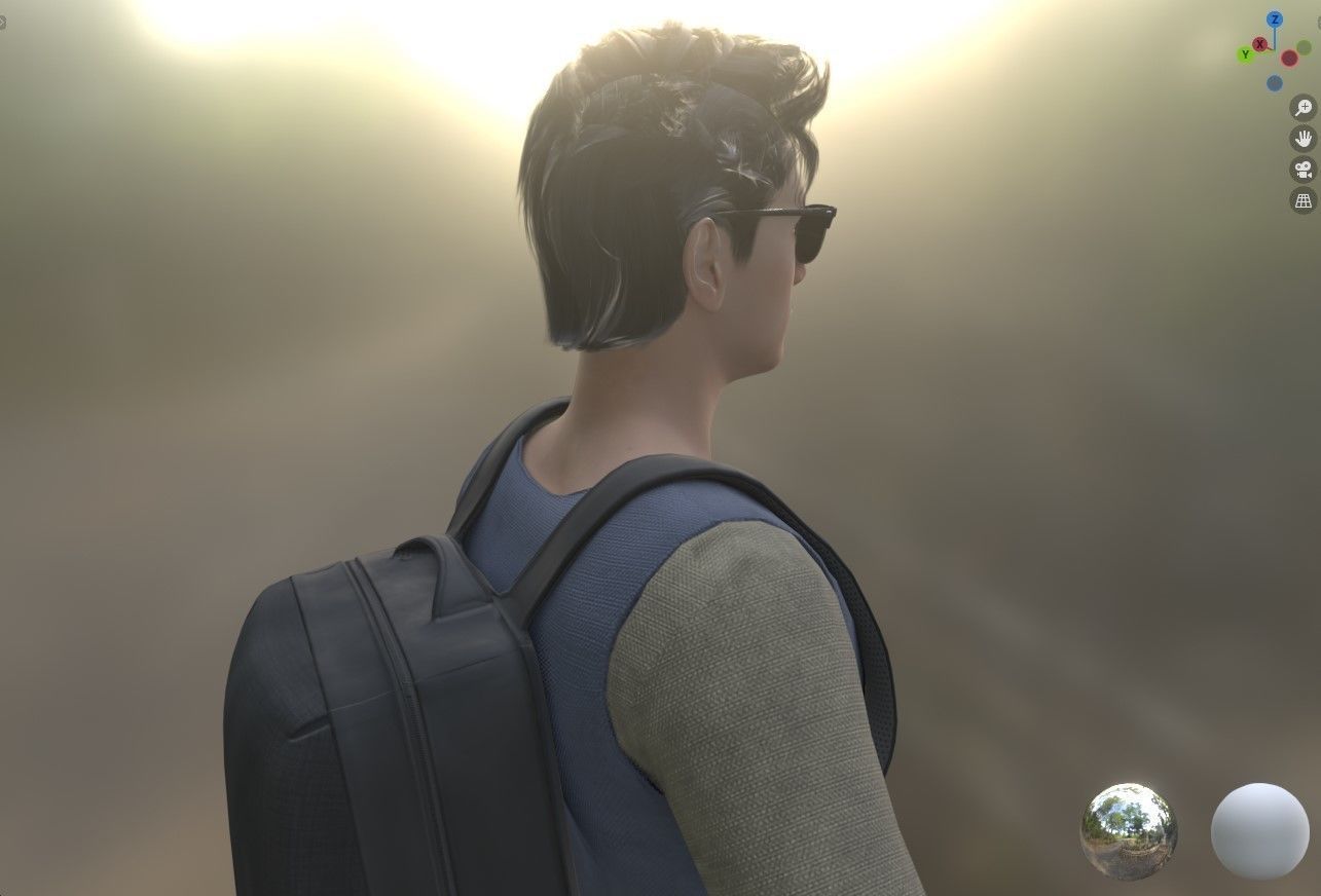 Photo-realistic Male Character in Camping Outfit to Animate 3D model_3