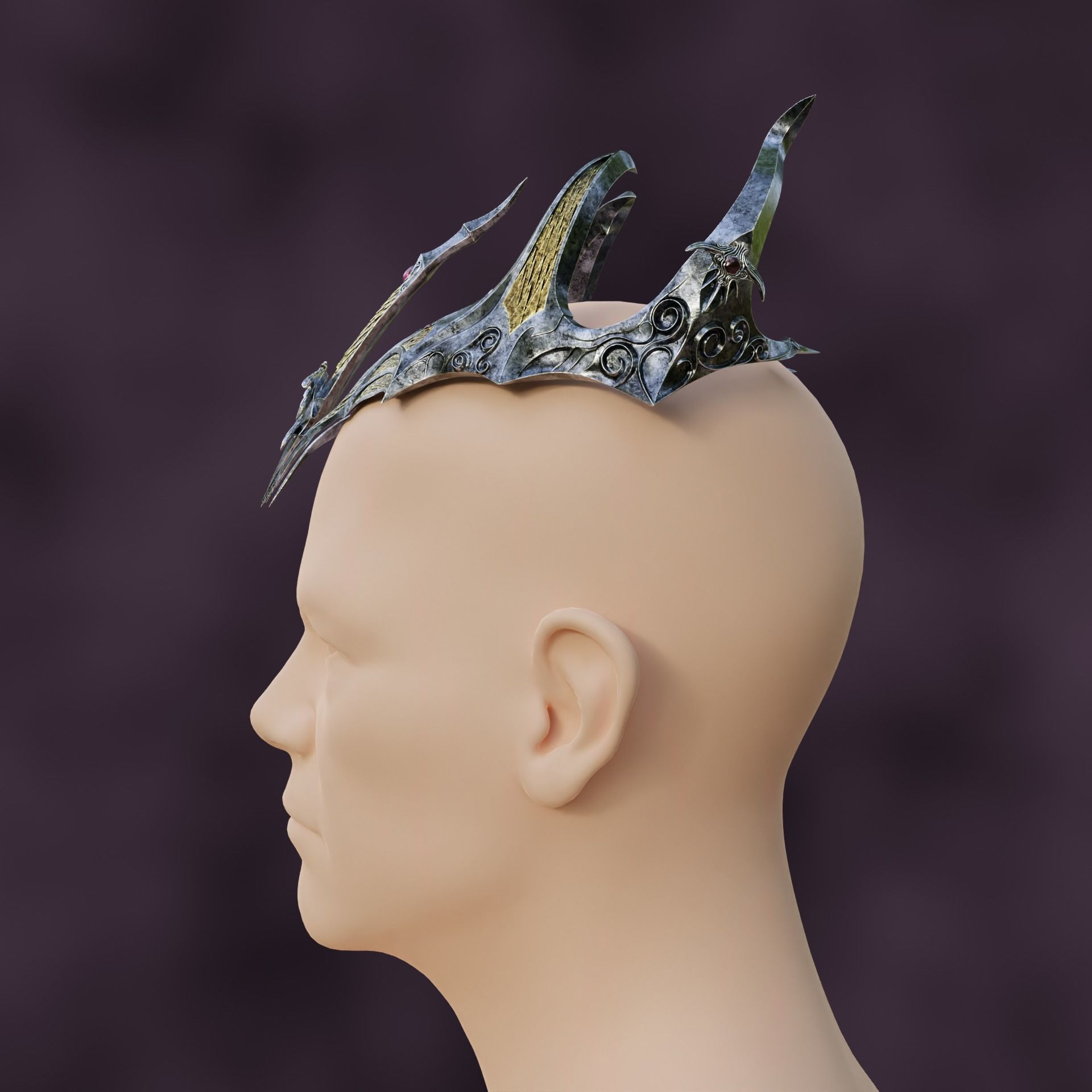 Fantasy Crown of Krasus Baldurs Gate 3 3D print model_9