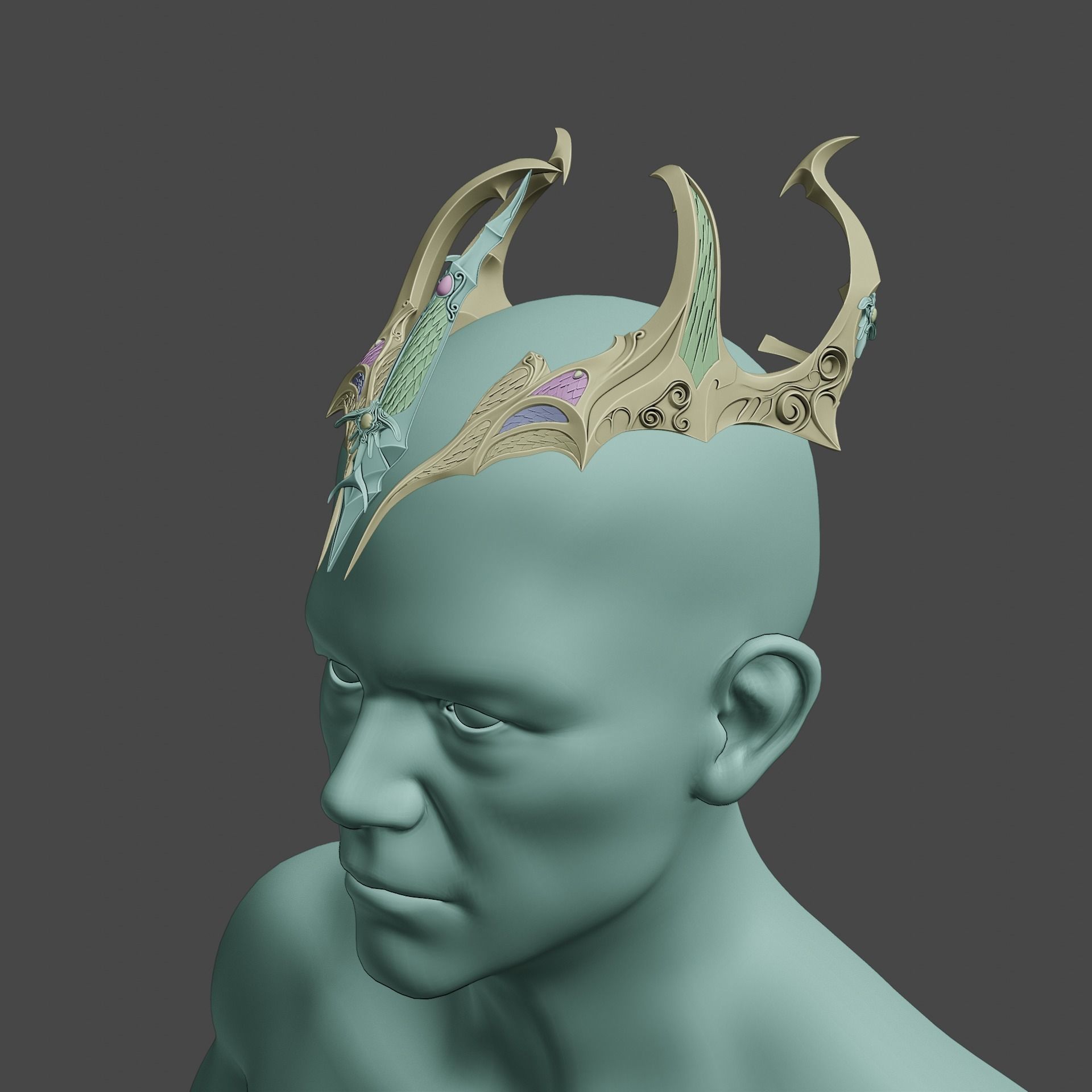 Fantasy Crown of Krasus Baldurs Gate 3 3D print model_20