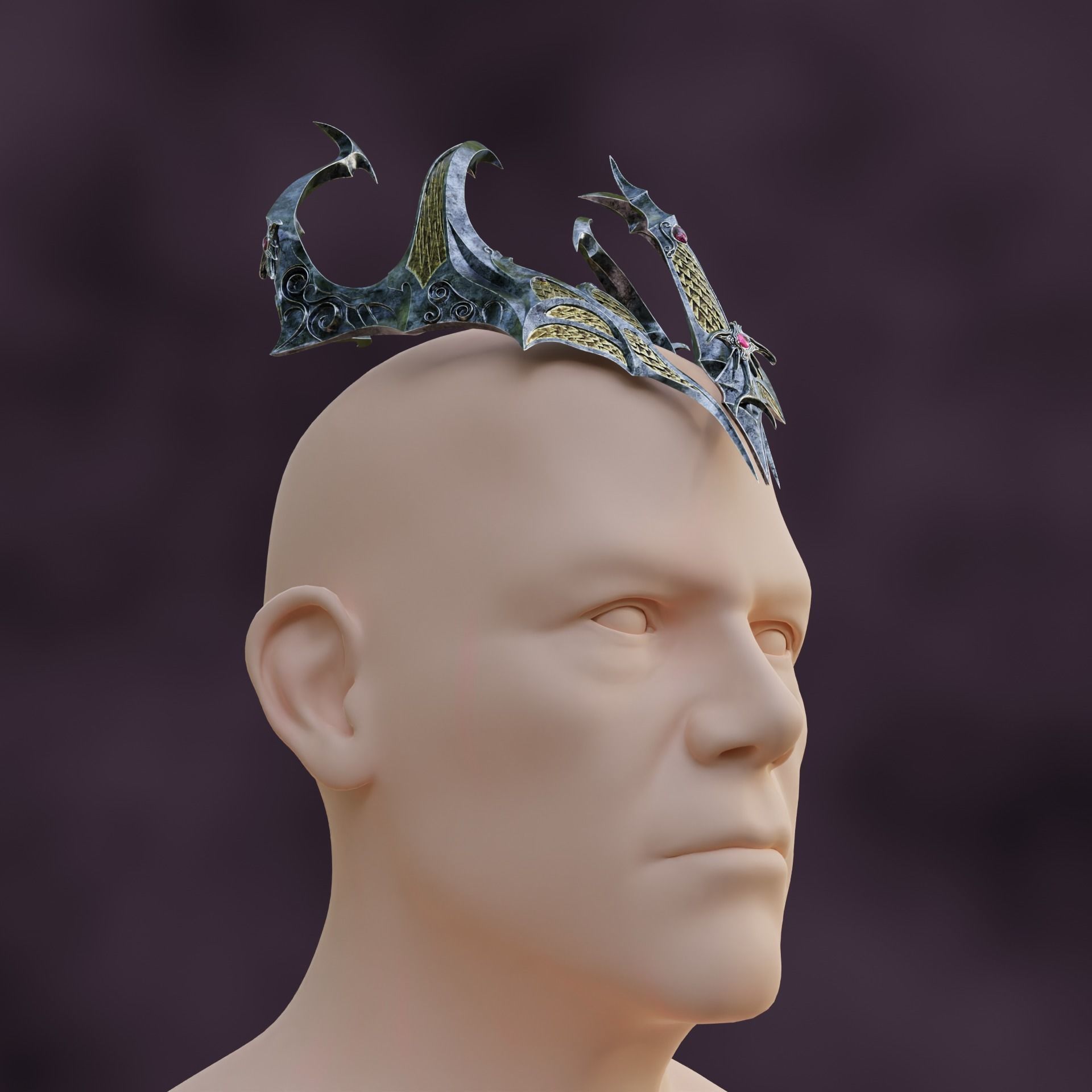 Fantasy Crown of Krasus Baldurs Gate 3 3D print model_4