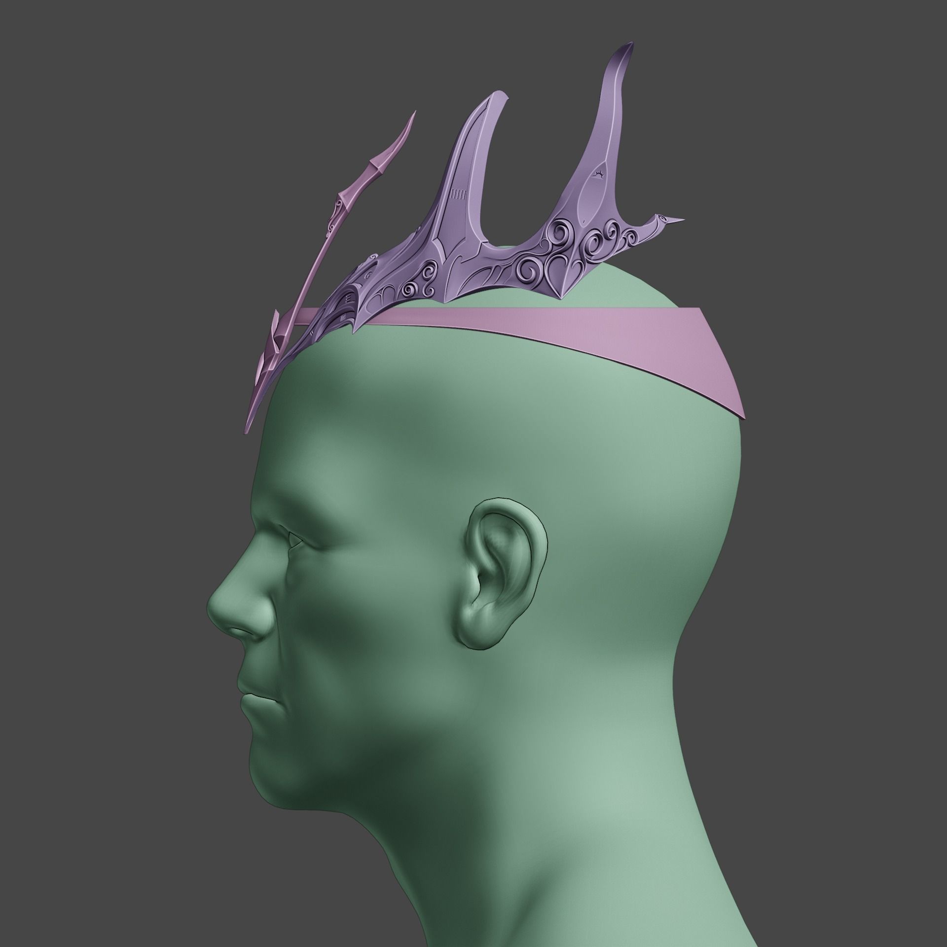Fantasy Crown of Krasus Baldurs Gate 3 3D print model_22