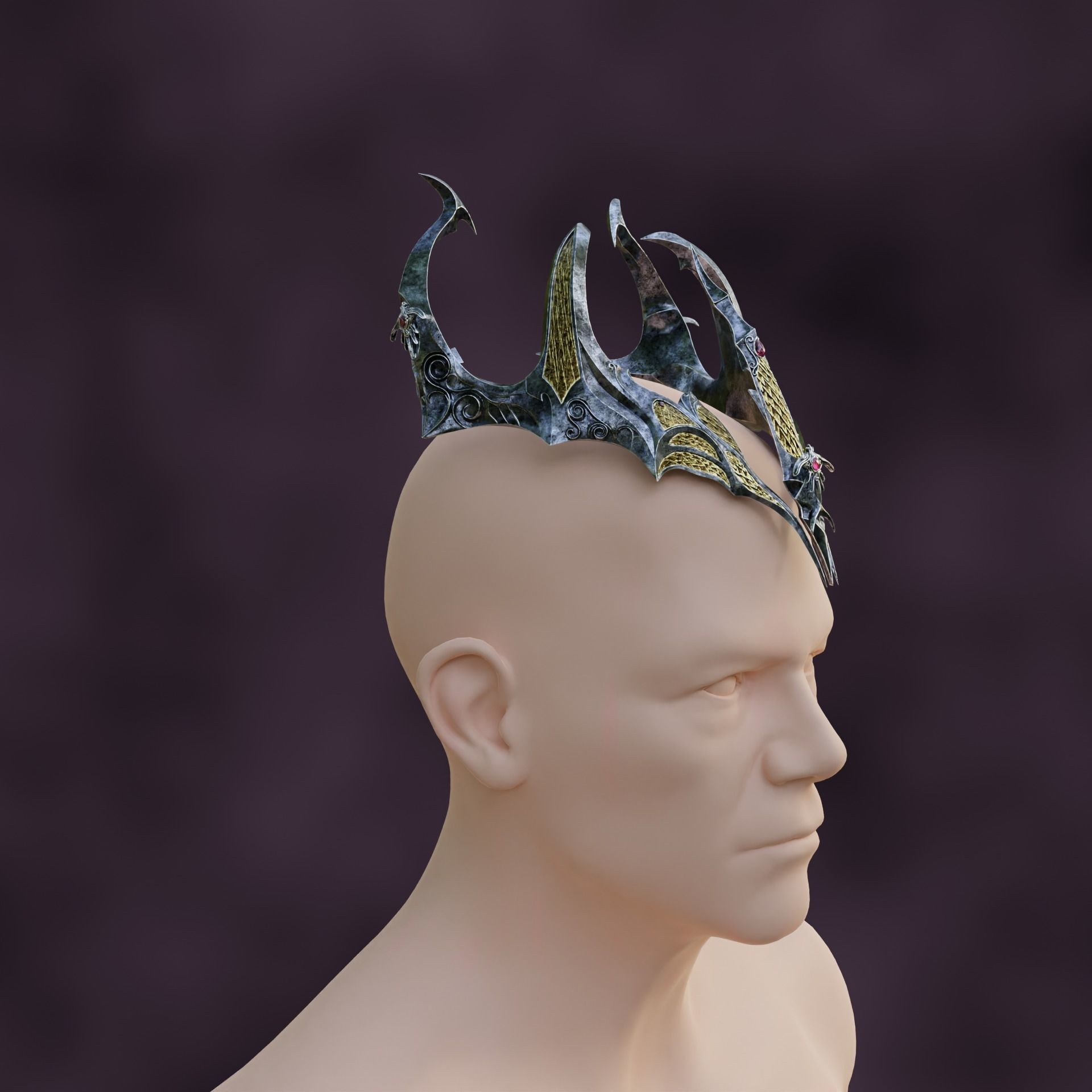 Fantasy Crown of Krasus Baldurs Gate 3 3D print model_10