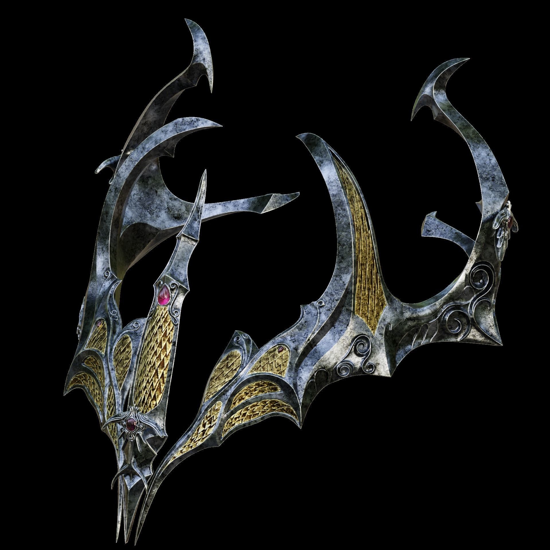 Fantasy Crown of Krasus Baldurs Gate 3 3D print model_6