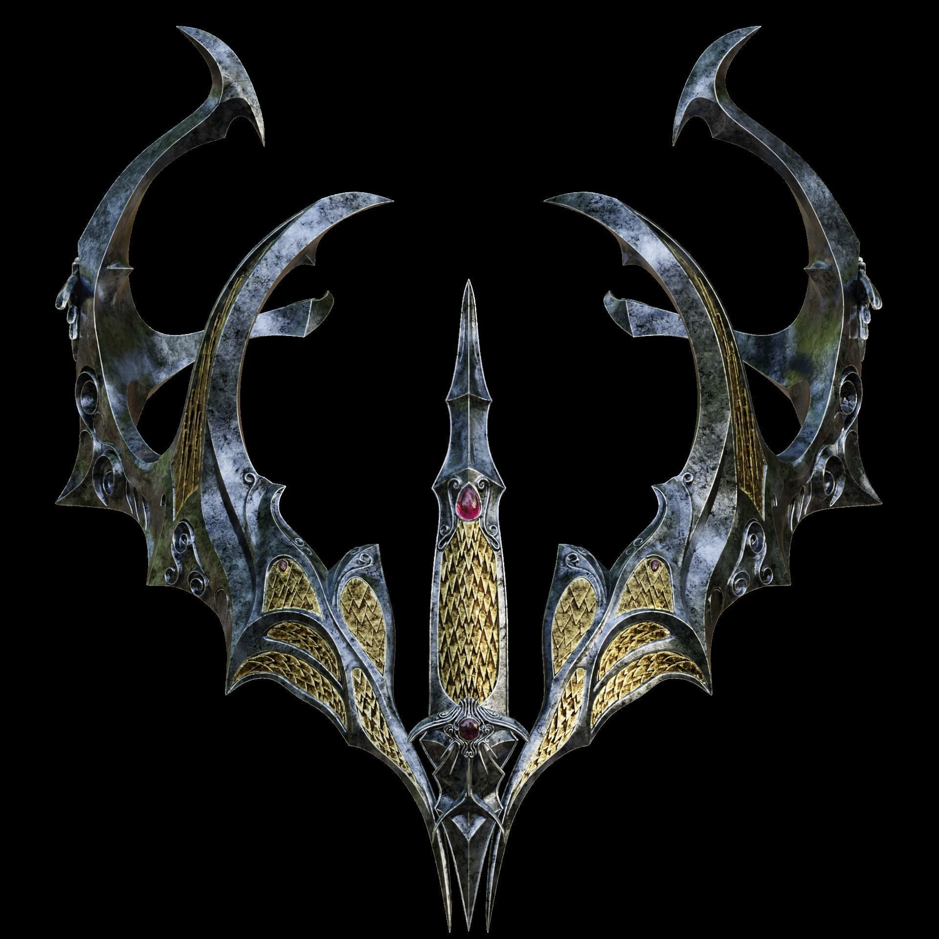 Fantasy Crown of Krasus Baldurs Gate 3 3D print model_5