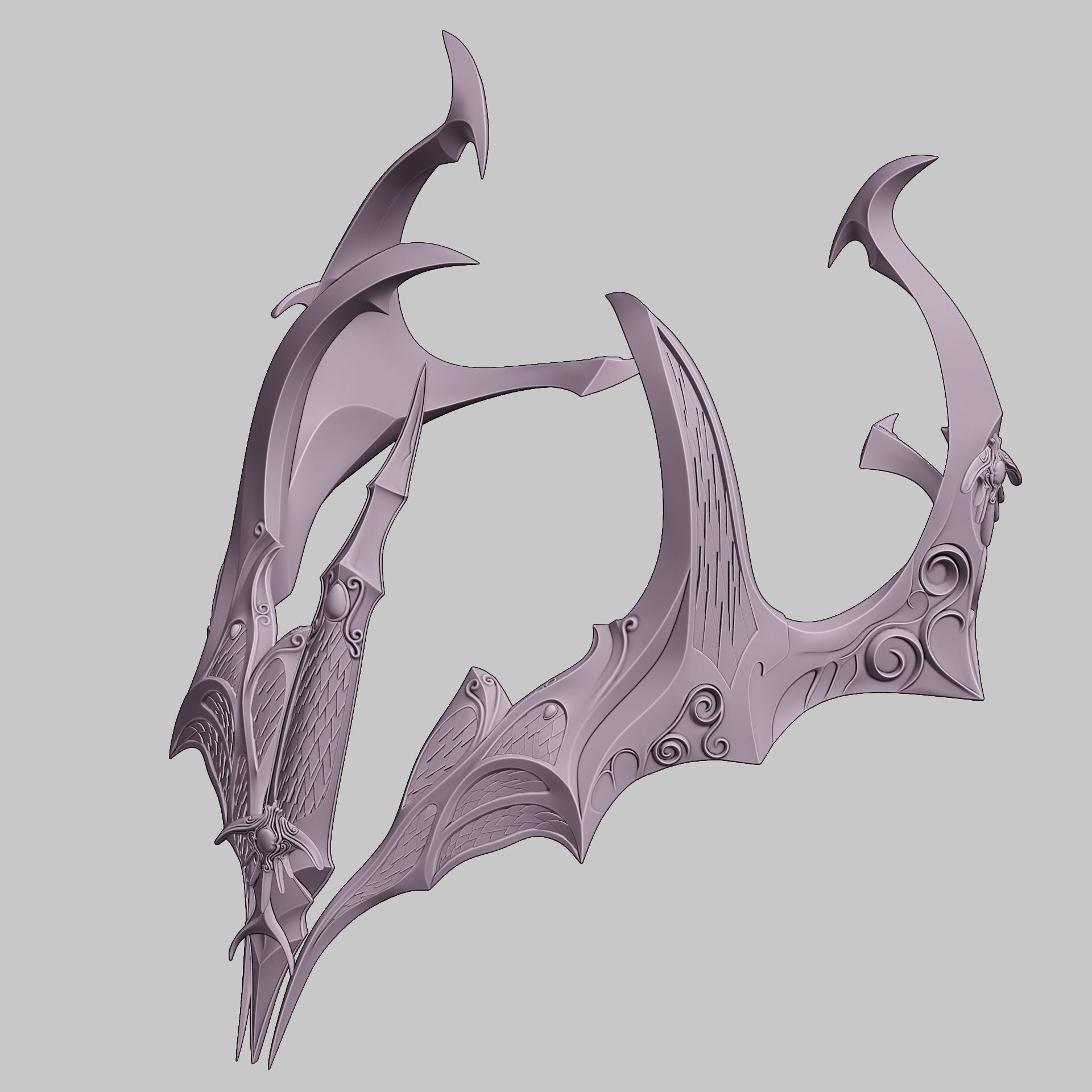 Fantasy Crown of Krasus Baldurs Gate 3 3D print model_13