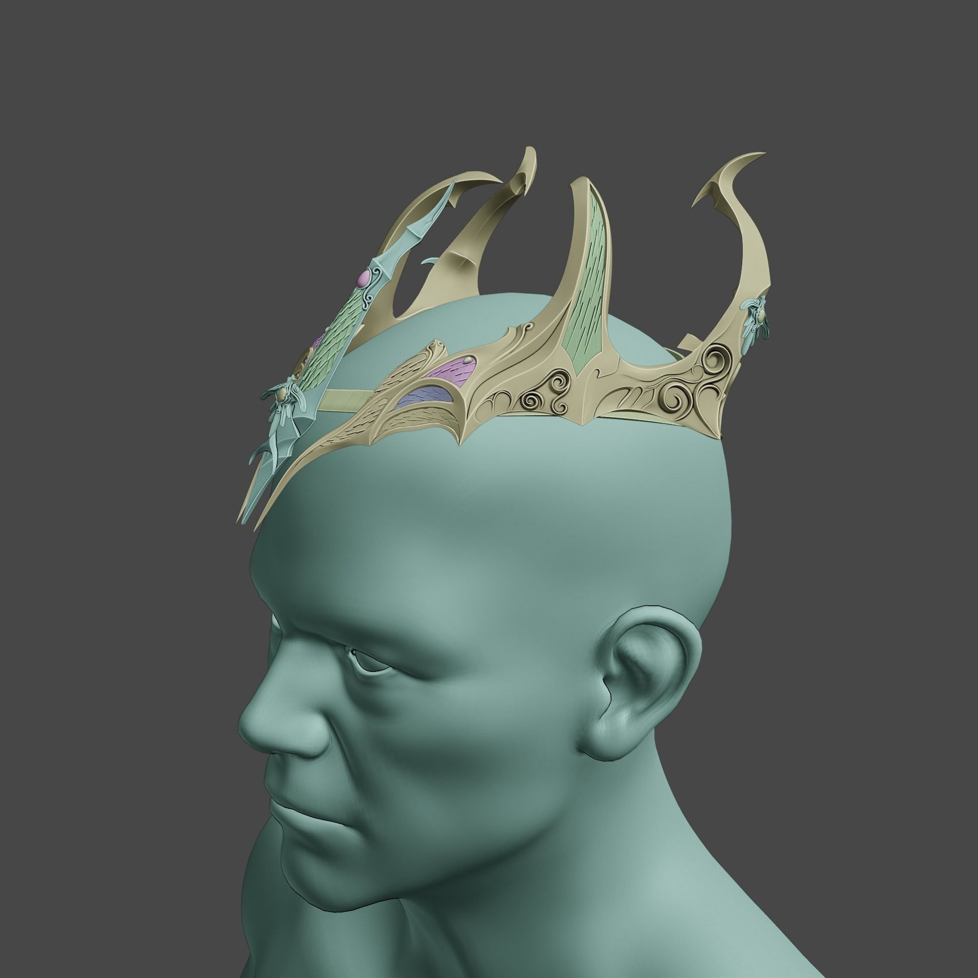 Fantasy Crown of Krasus Baldurs Gate 3 3D print model_19