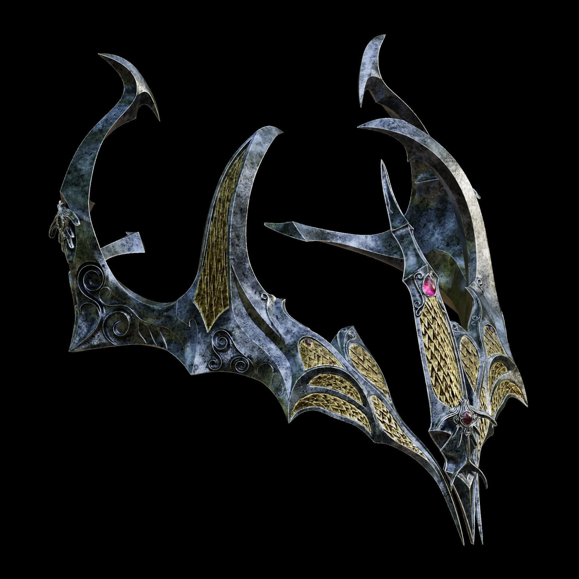 Fantasy Crown of Krasus Baldurs Gate 3 3D print model_7