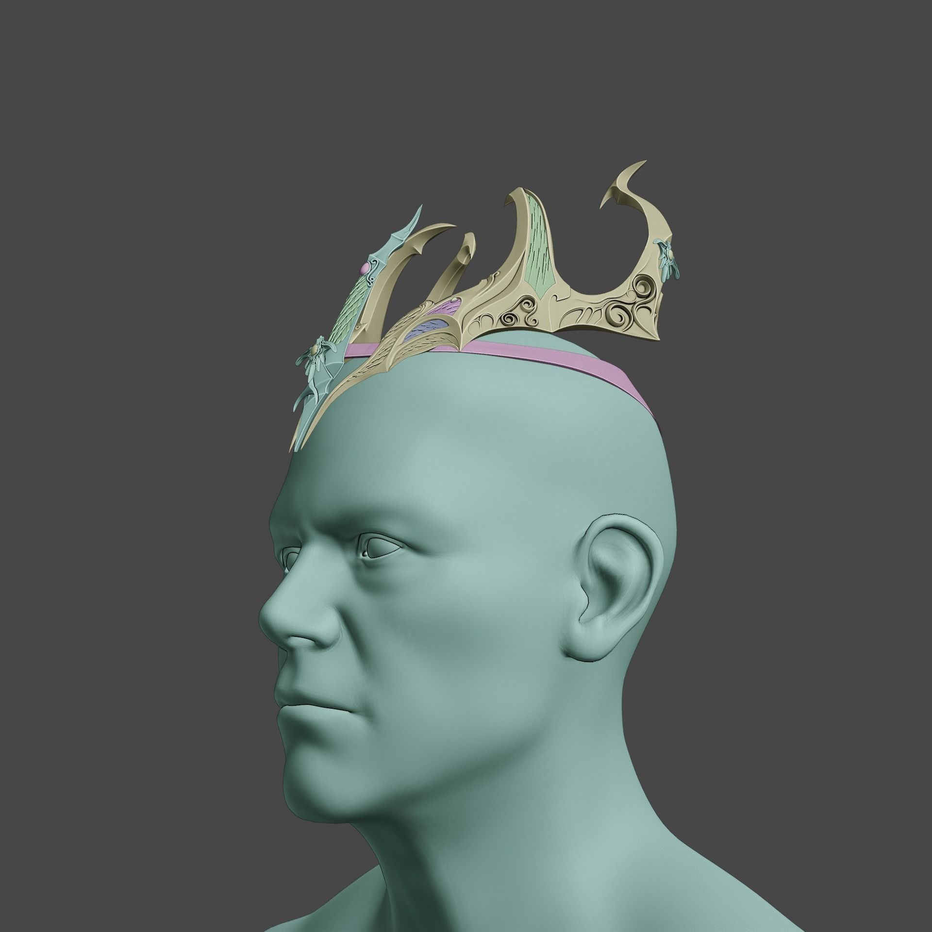 Fantasy Crown of Krasus Baldurs Gate 3 3D print model_14