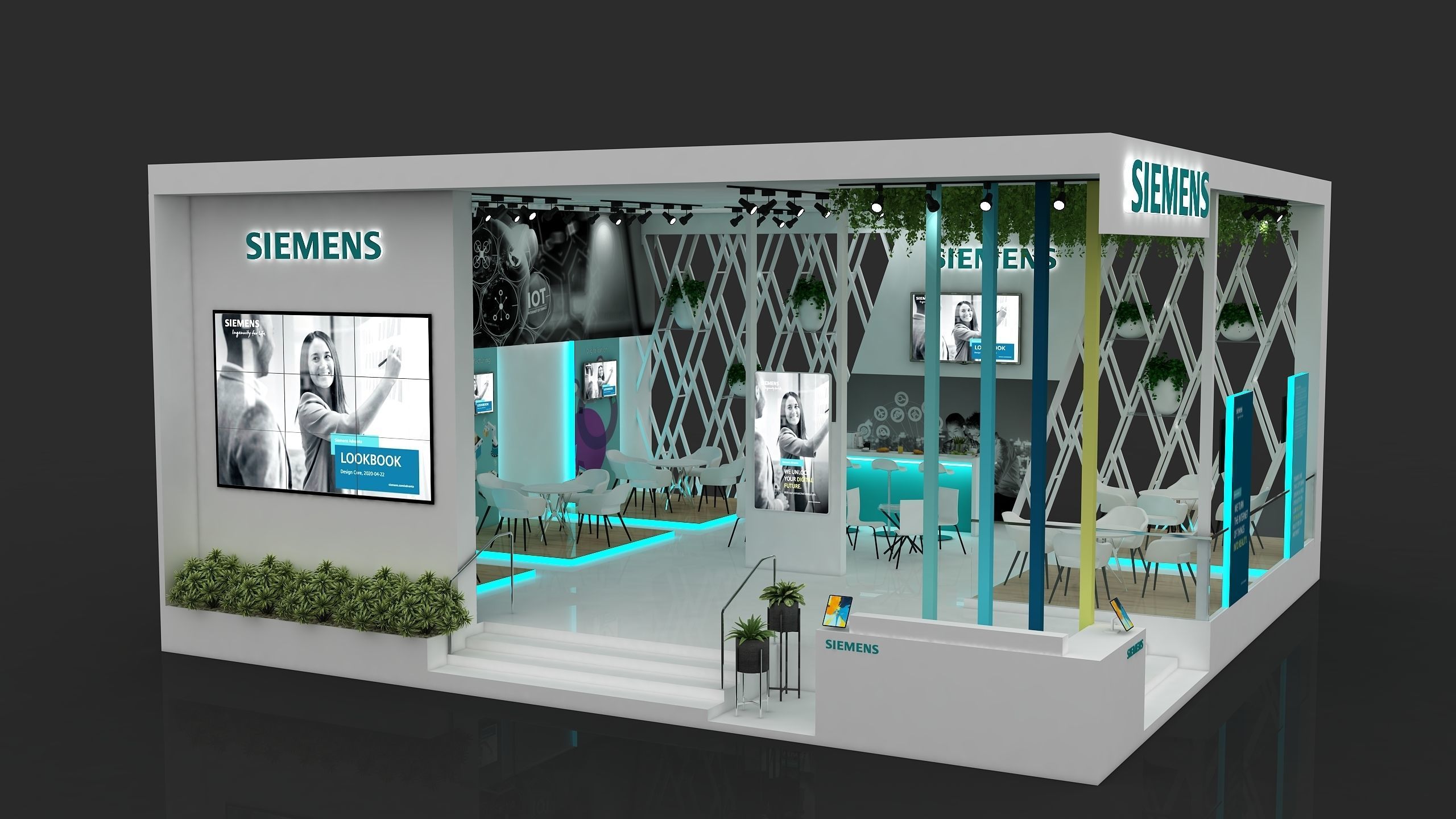 Exhibition Booth Stall 3D model_4