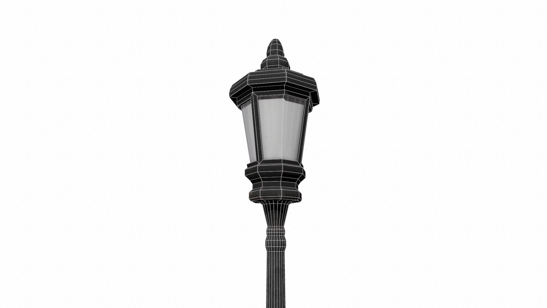 old lamp  Low-poly 3D model_4