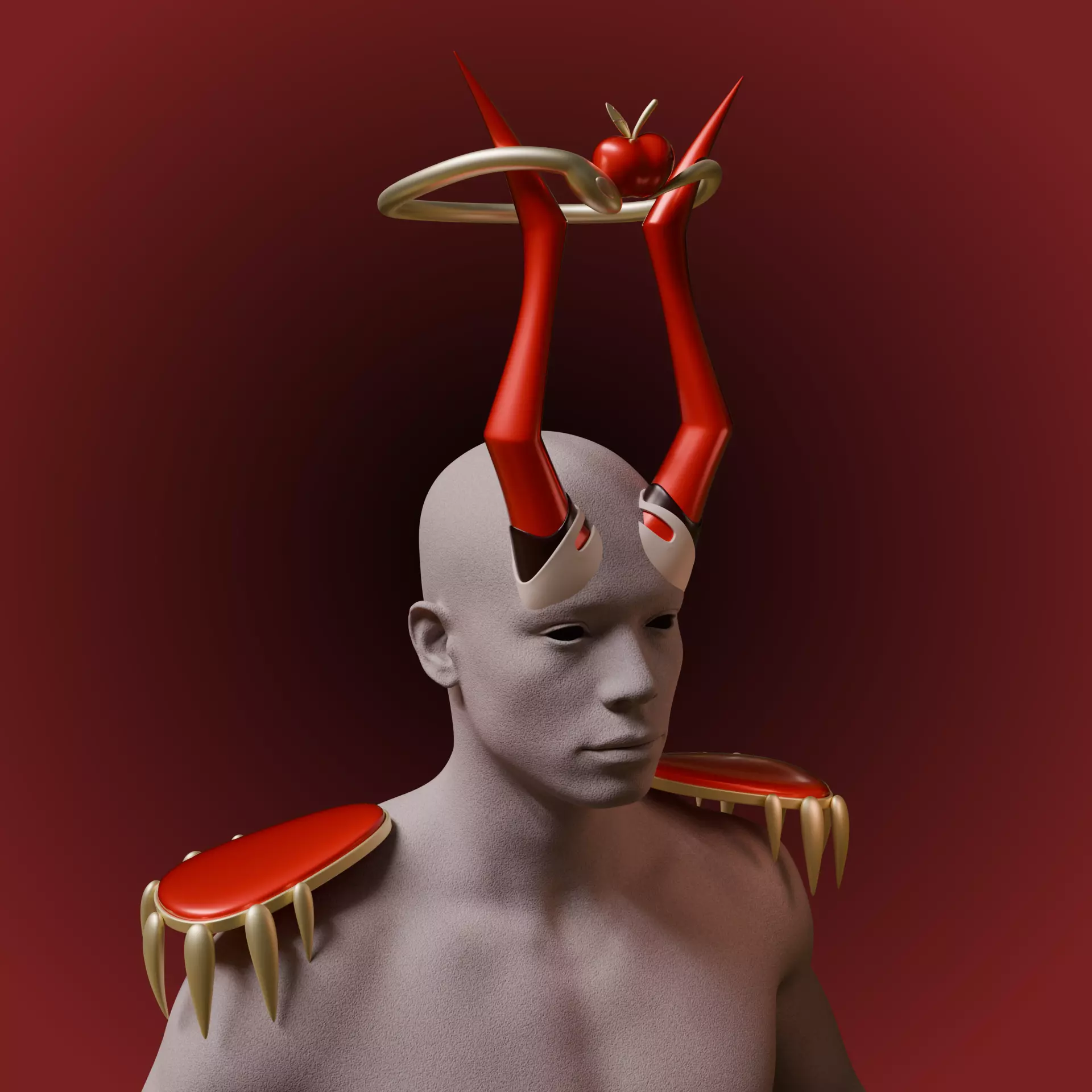 LUCIFER MORNINGSTAR HORNS CROWN HAZBIN HOTEL COSPLAY 3D print model_0