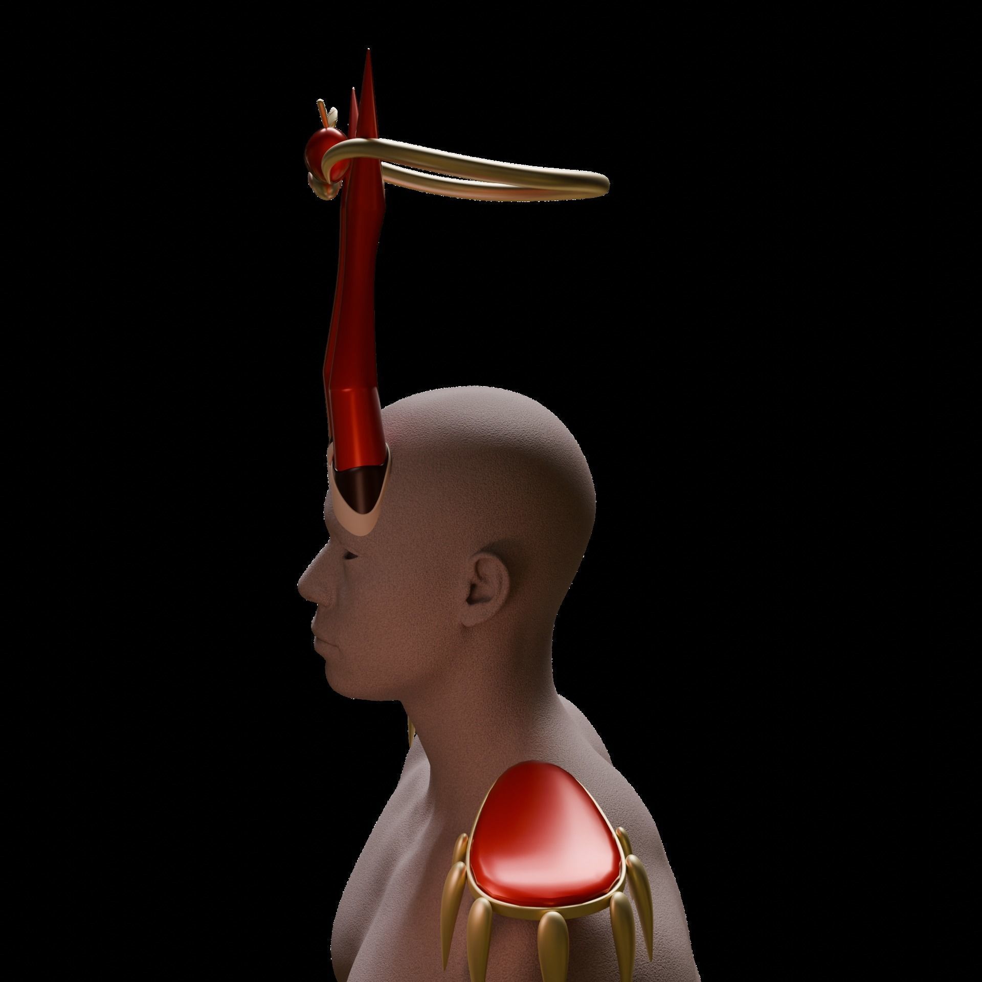 LUCIFER MORNINGSTAR HORNS CROWN HAZBIN HOTEL COSPLAY 3D print model_4