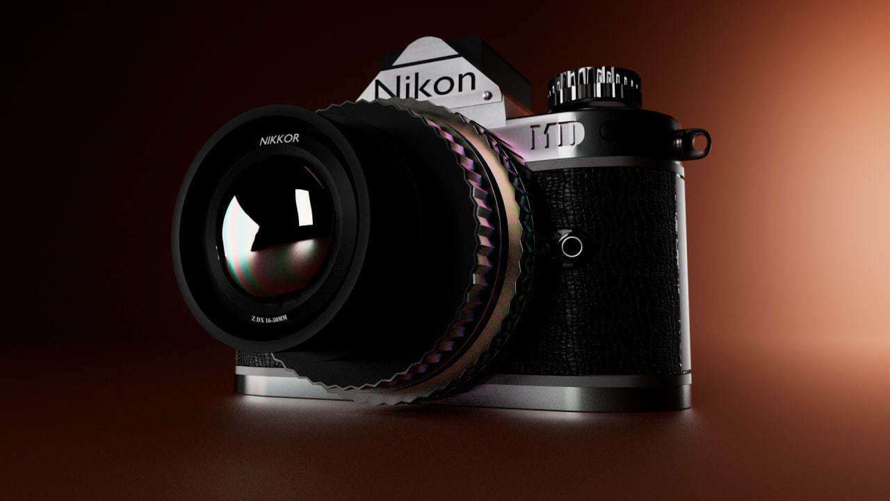 camera nikon 3D model_2