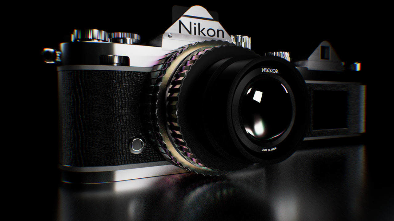 camera nikon 3D model_4