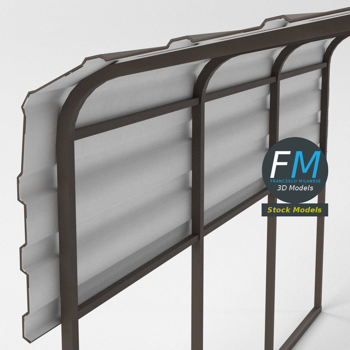 Carport 1 3D model_5
