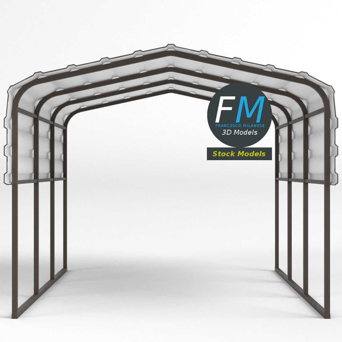 Carport 1 3D model_3