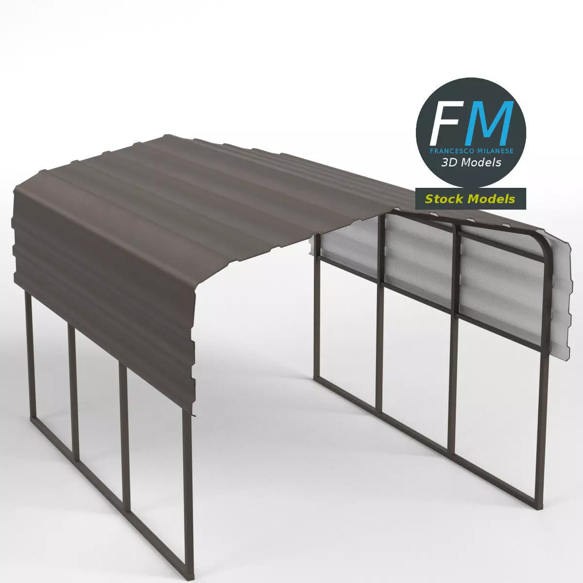 Carport 1 3D model_0