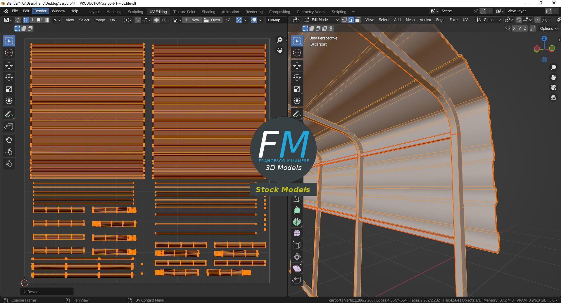 Carport 1 3D model_10