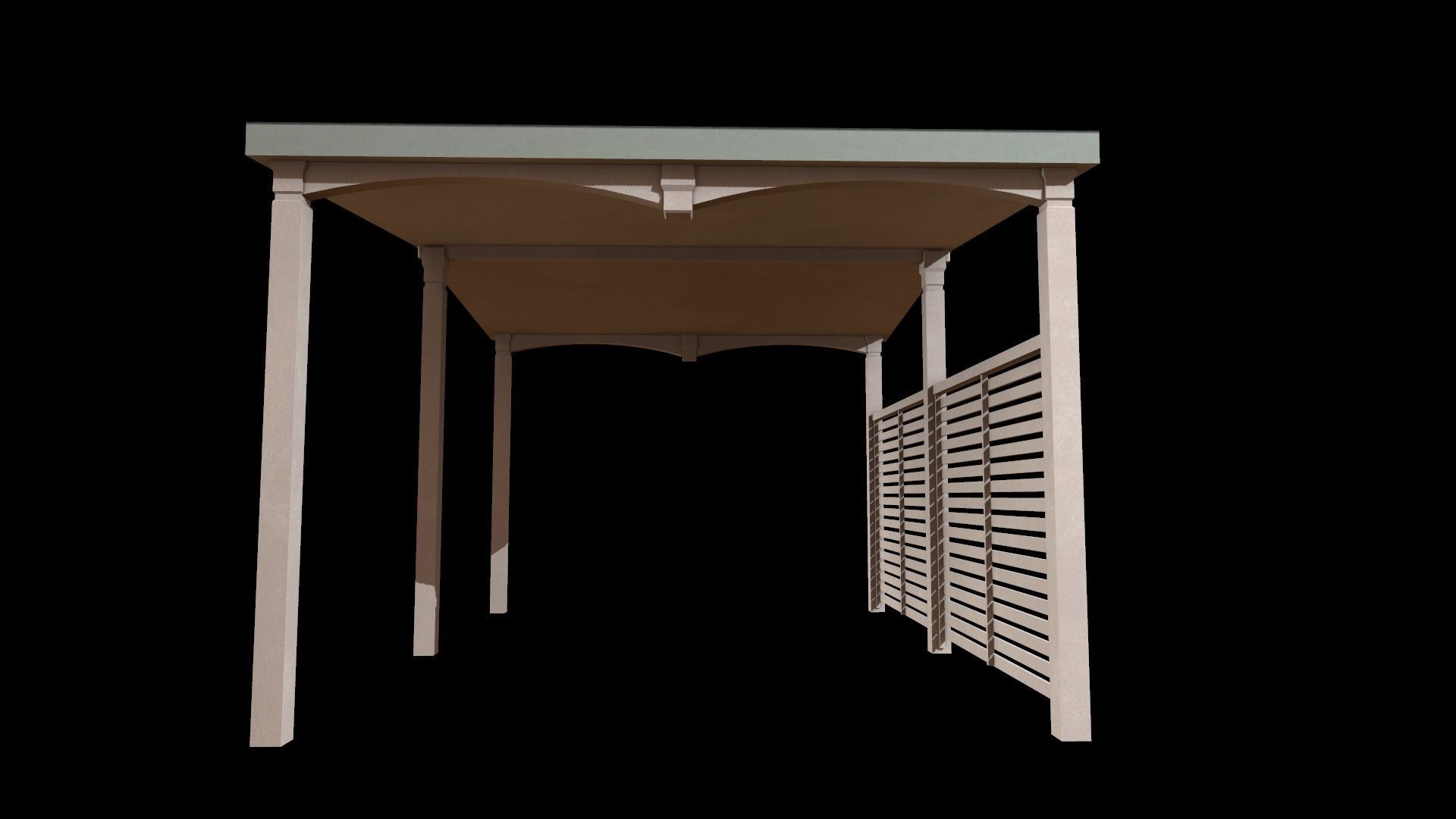 garage Low-poly 3D model_6