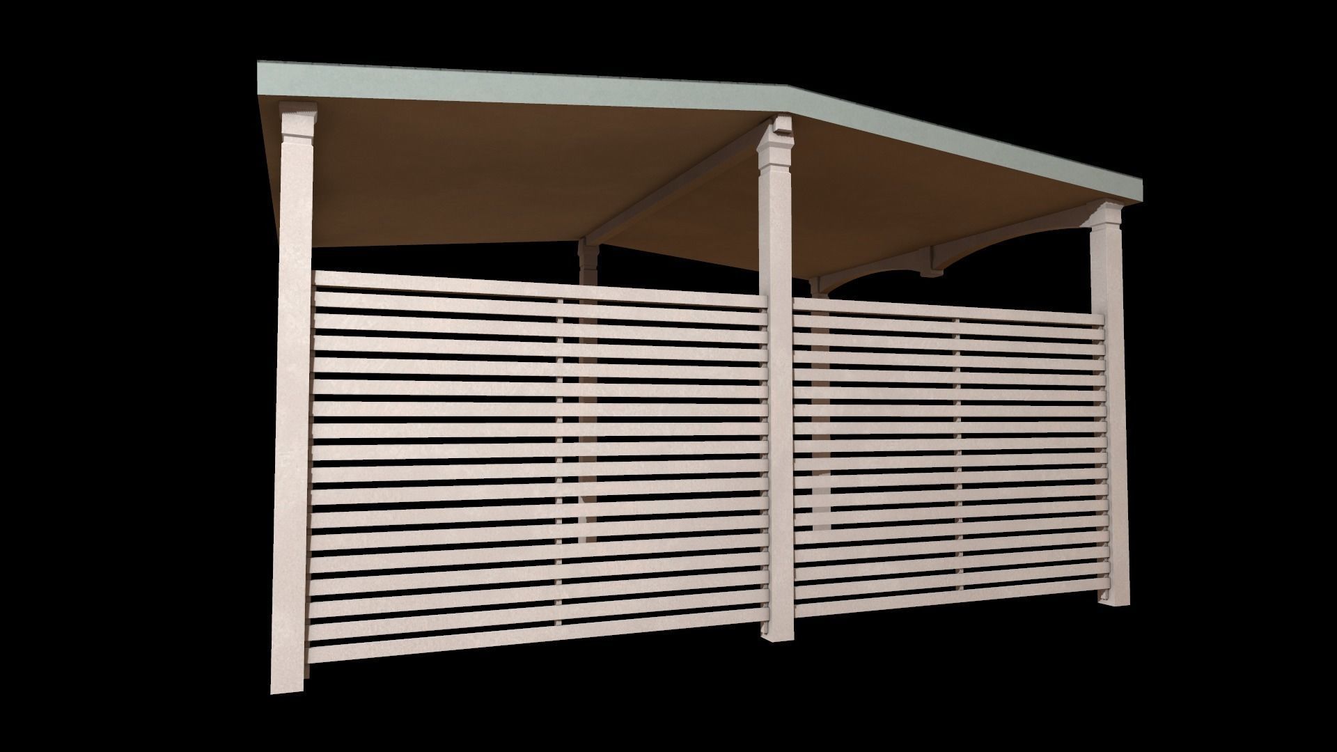 garage Low-poly 3D model_8