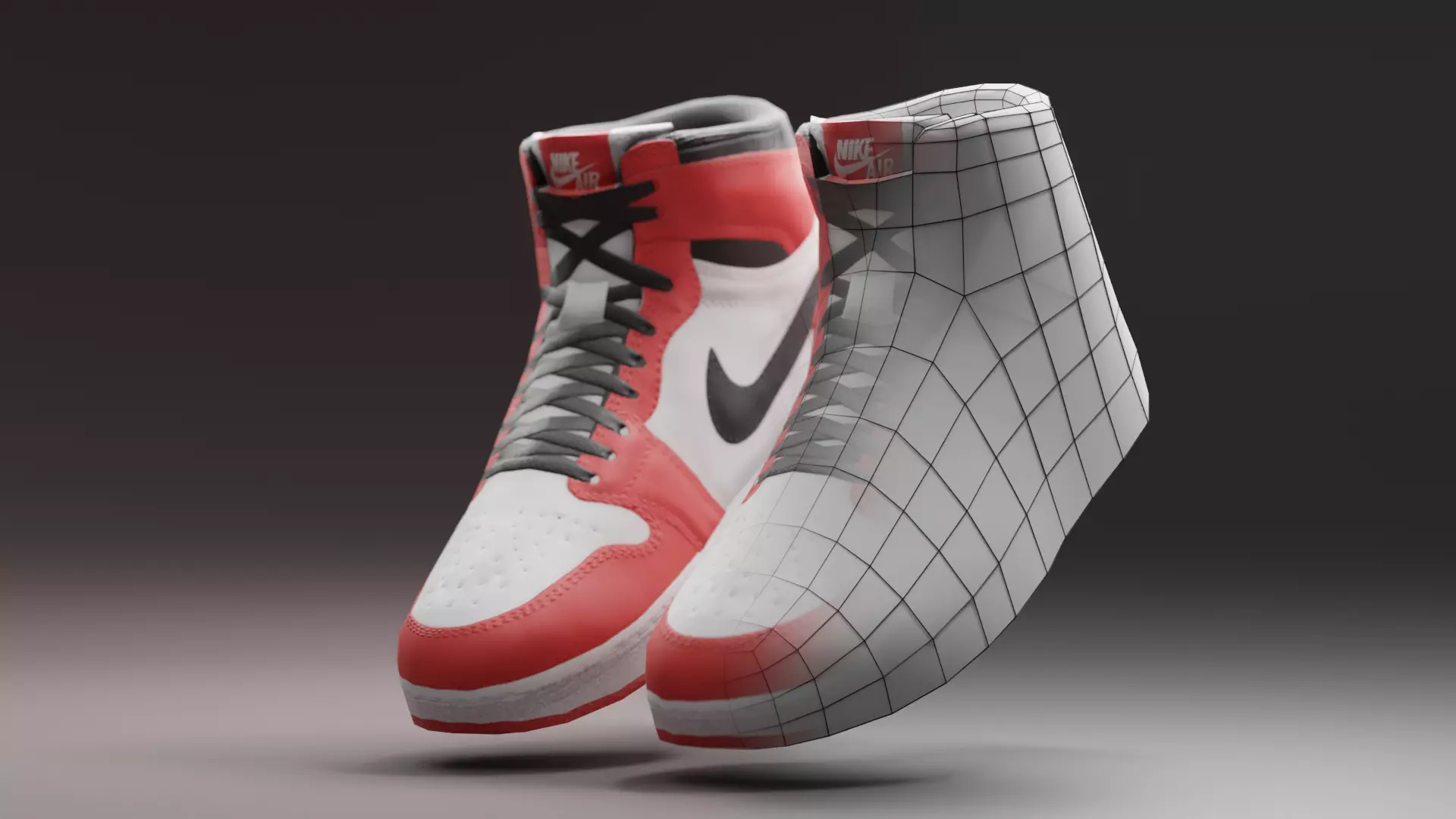 Air Jordan Nike shoes - 02 - Low poly 3D Model Low-poly 3D model