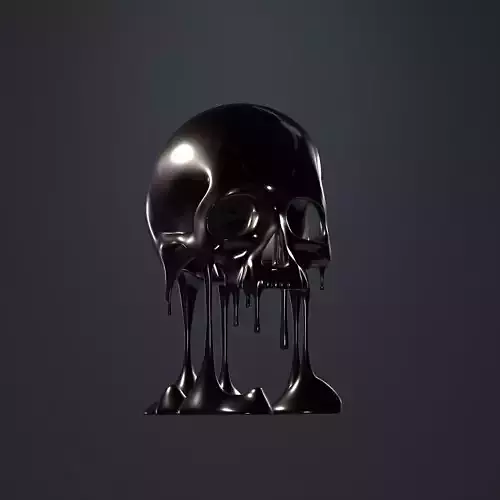 Floating Dripping Skull Model 3D model