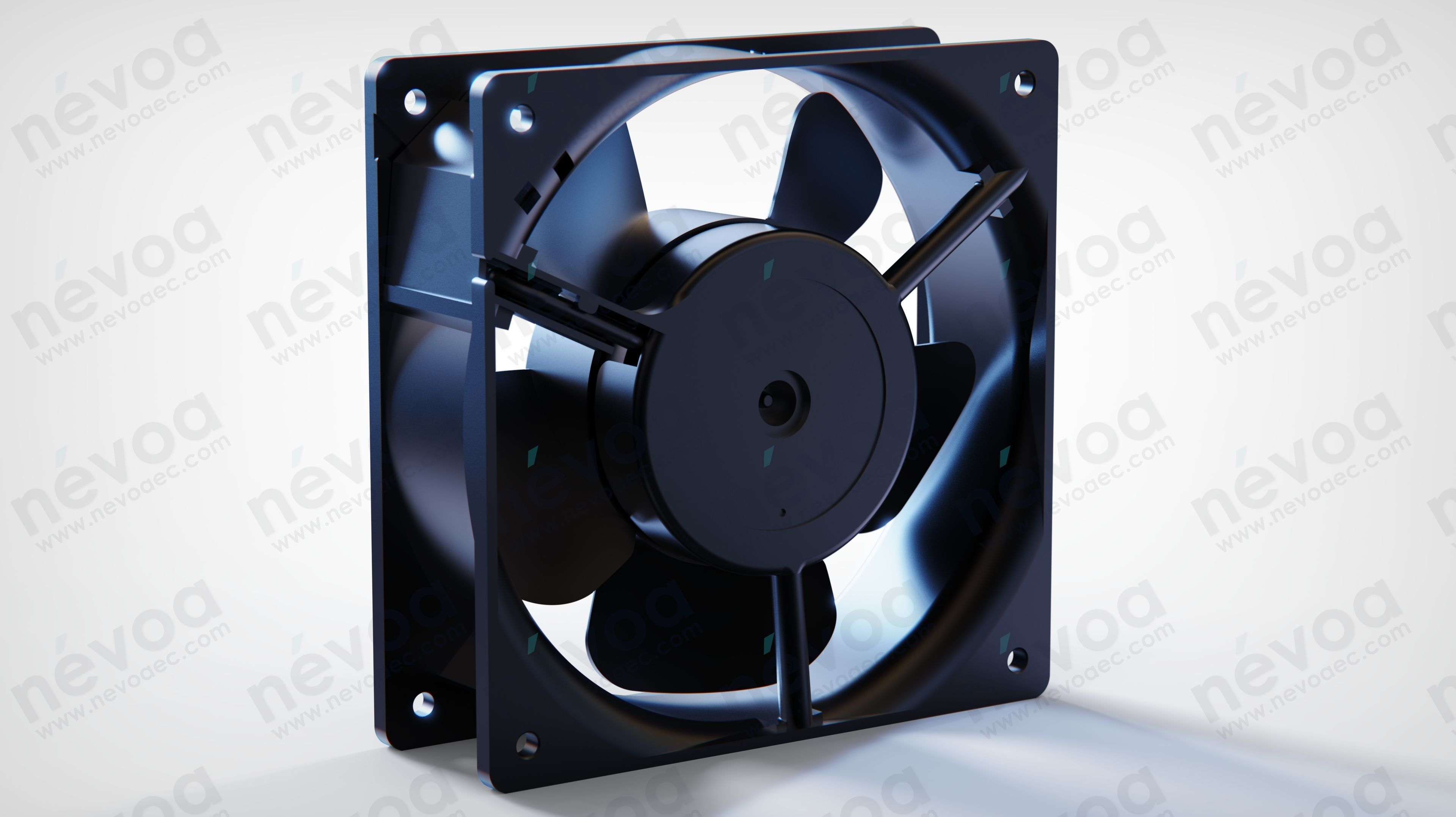 AC fan - OA109AP - 120 x 120 x 38 mm - Knight Electronics Inc 3D model_2