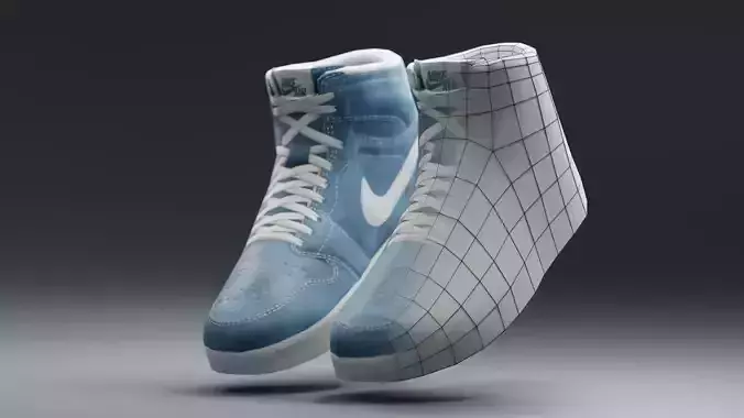 Air Jordan Nike shoes - 04 - Low poly Low-poly 3D model