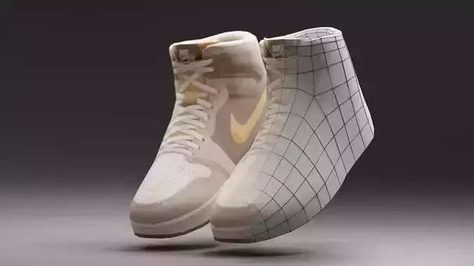 Air Jordan Nike shoes - 06 - Low poly Low-poly 3D model
