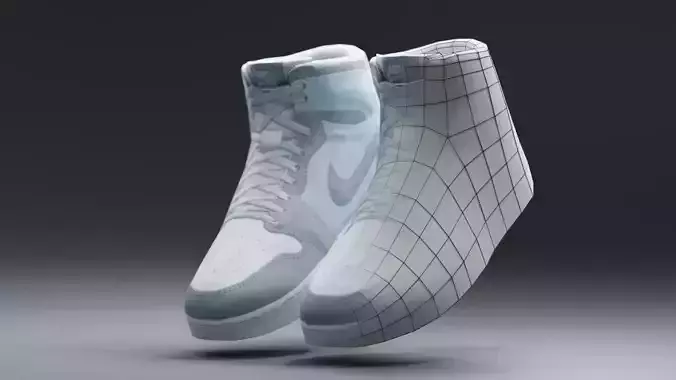 Air Jordan Nike shoes - 07 - Low poly Low-poly 3D model