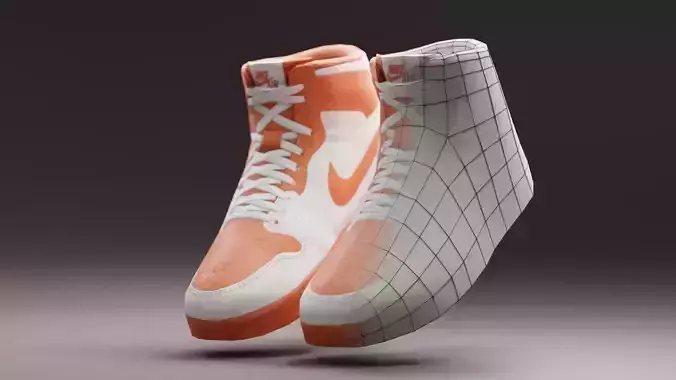 Air Jordan Nike shoes - 08 - Low poly Low-poly 3D model