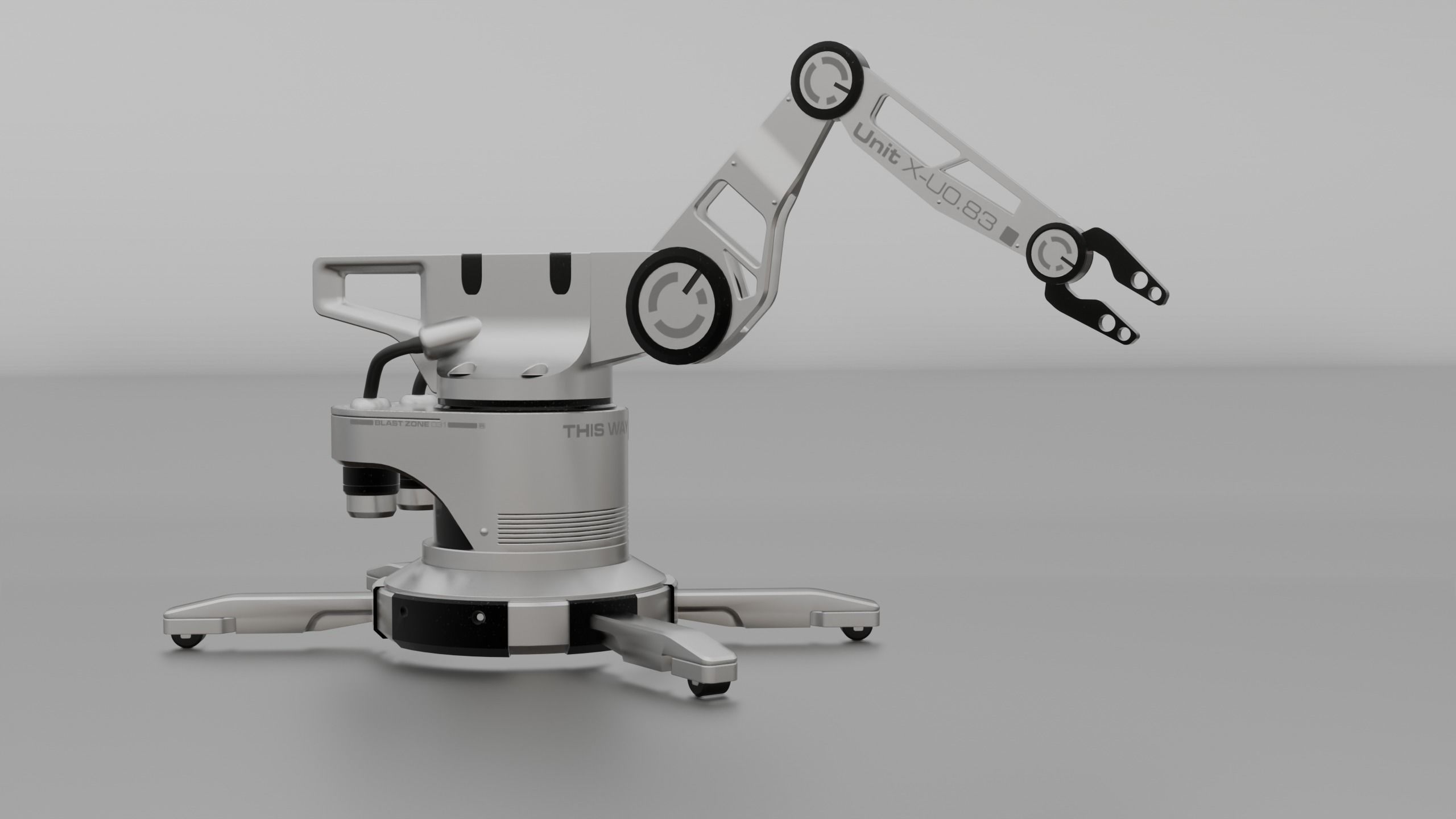 machine robot 3D model_2