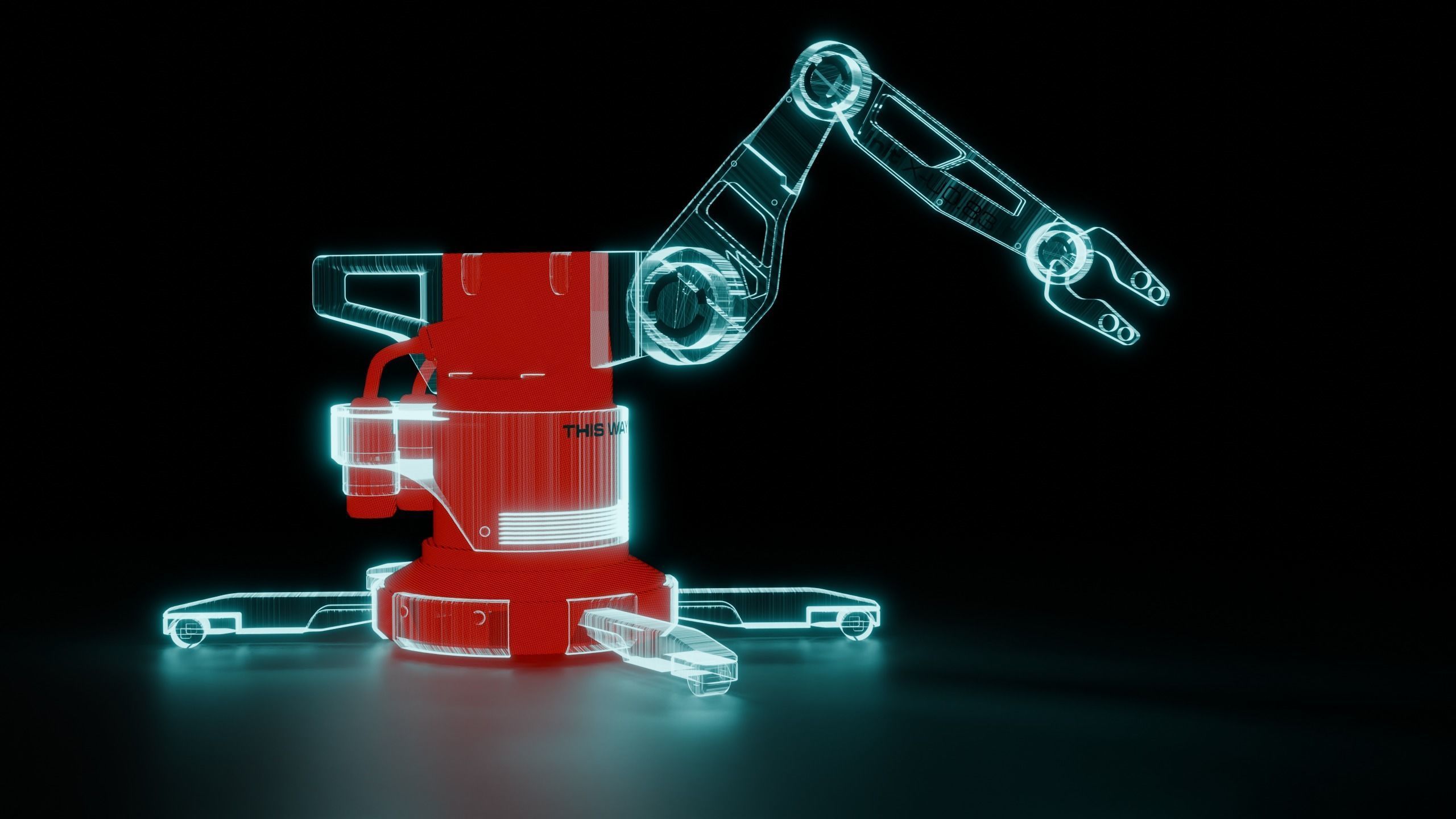machine robot 3D model_4