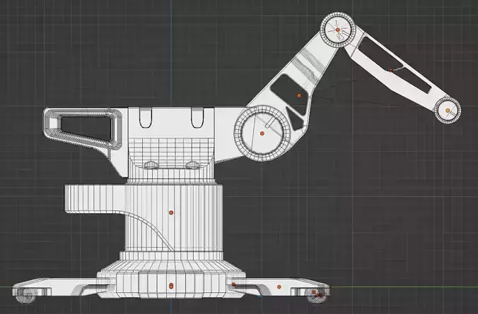 machine robot 3D model
