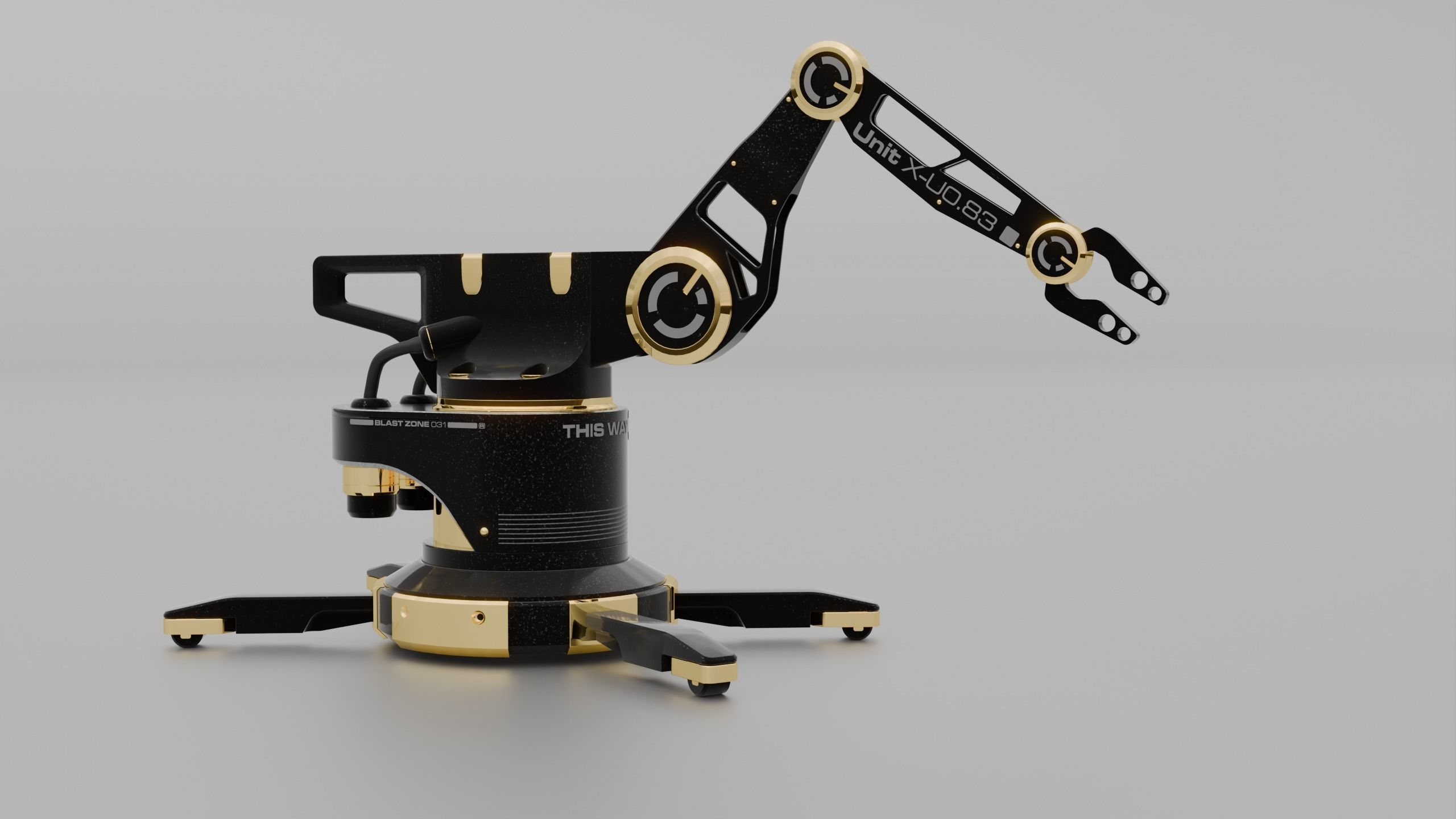 machine robot 3D model_3