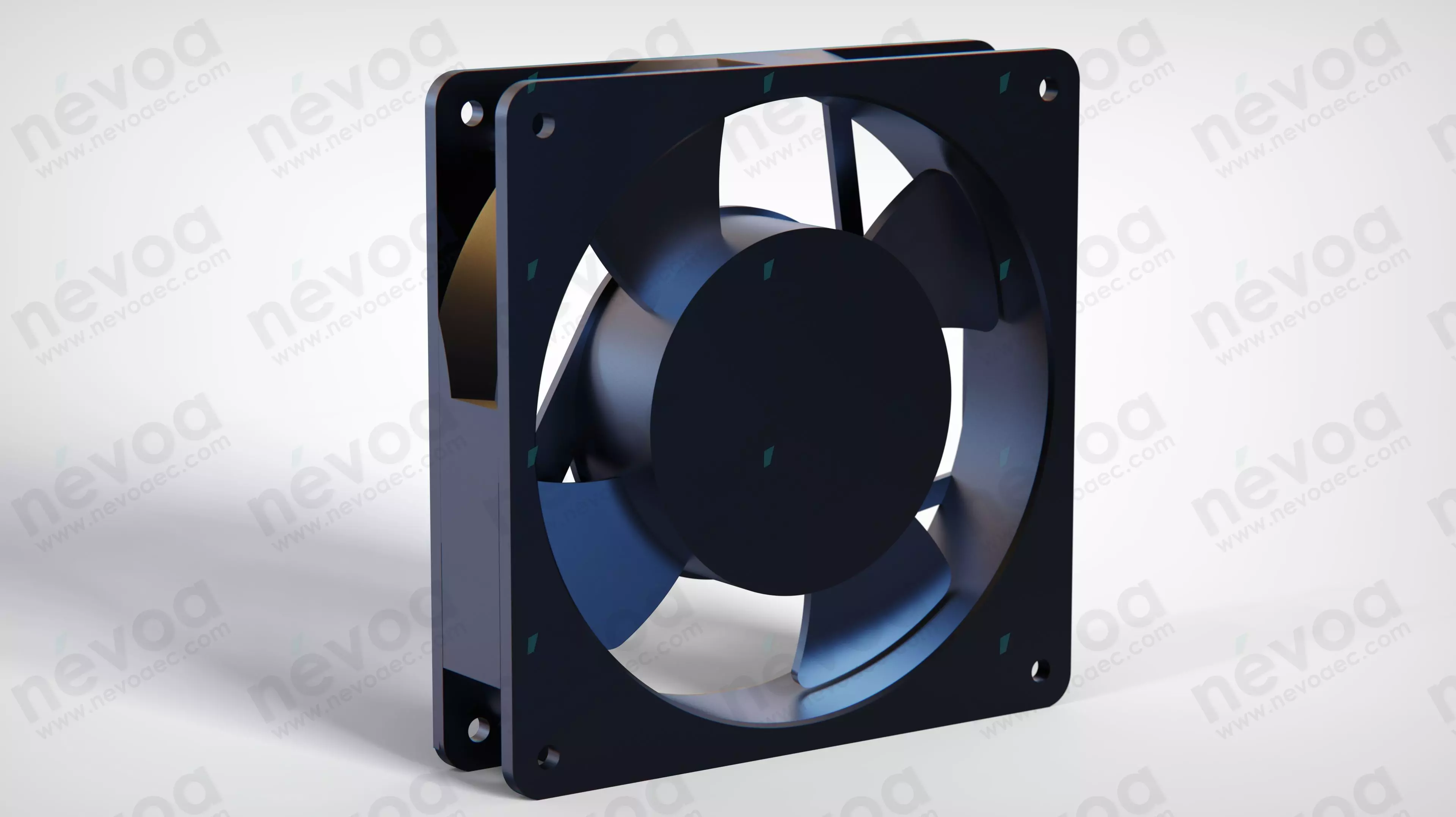 AC Axial Fan - 11925PB - 119 x 119 x 25 mm 3D model