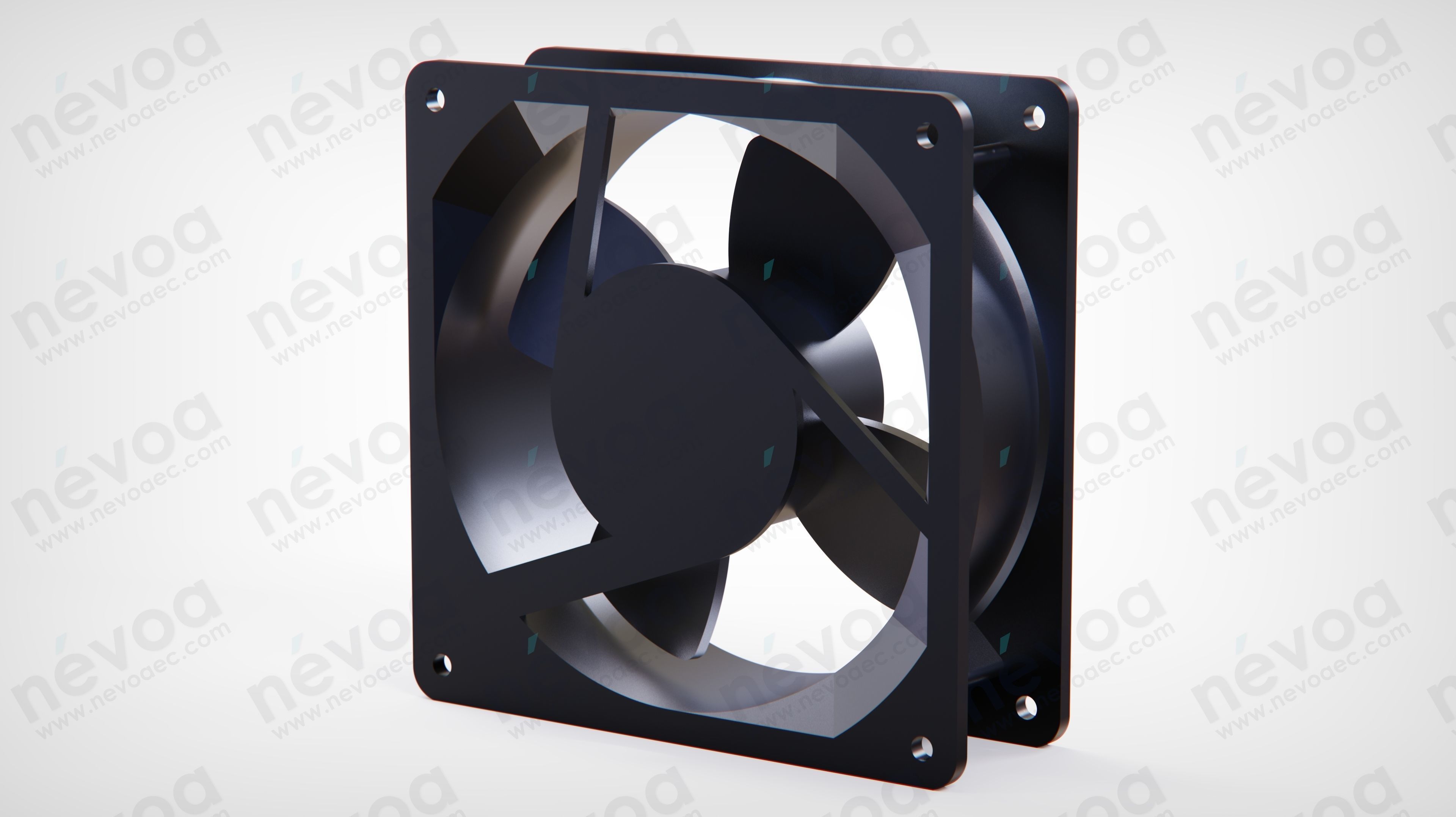 AC Axial Fan - 11938MB - 119 x 119 x 38 mm 3D model_2