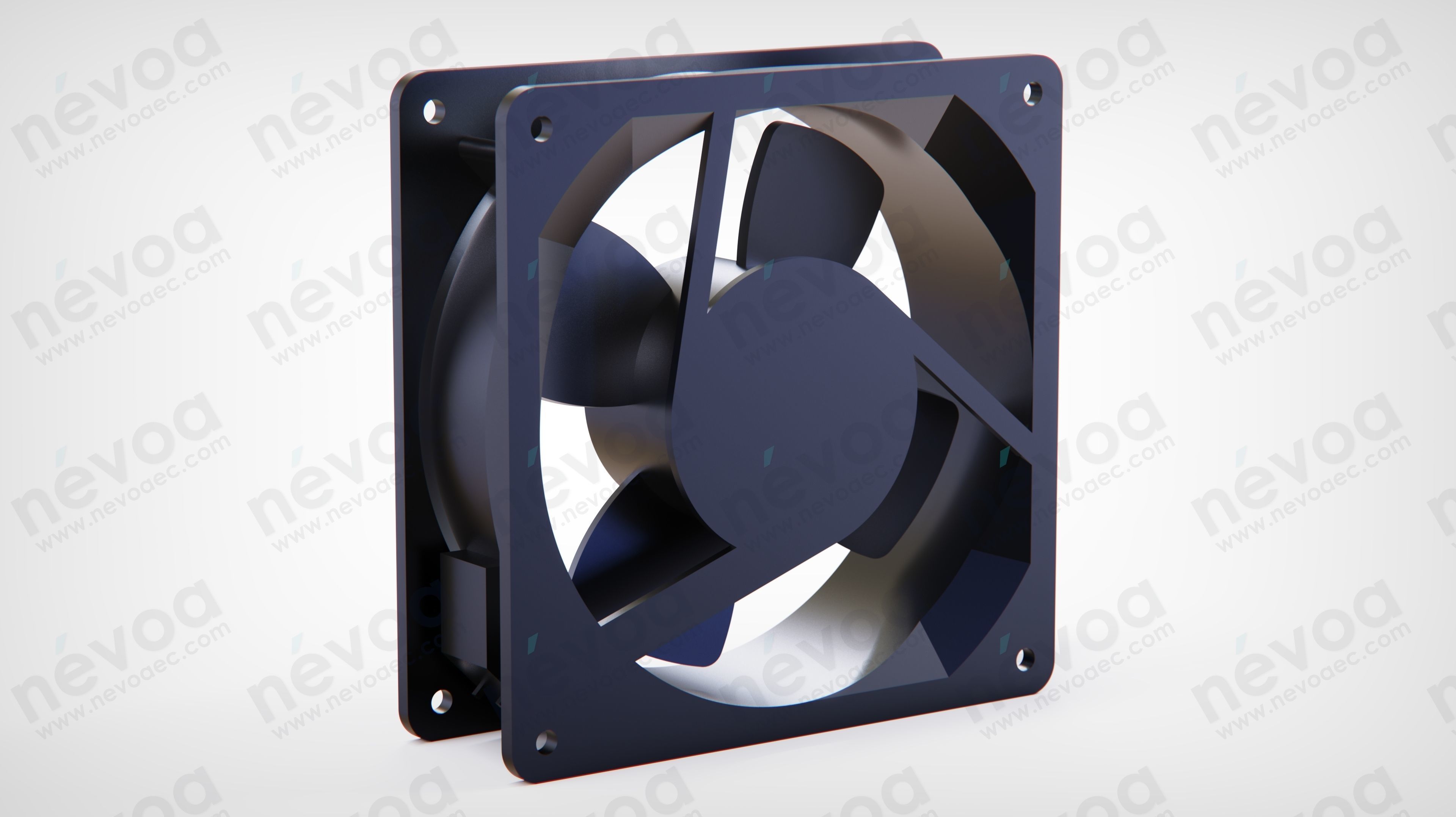AC Axial Fan - 11938MB - 119 x 119 x 38 mm 3D model_3
