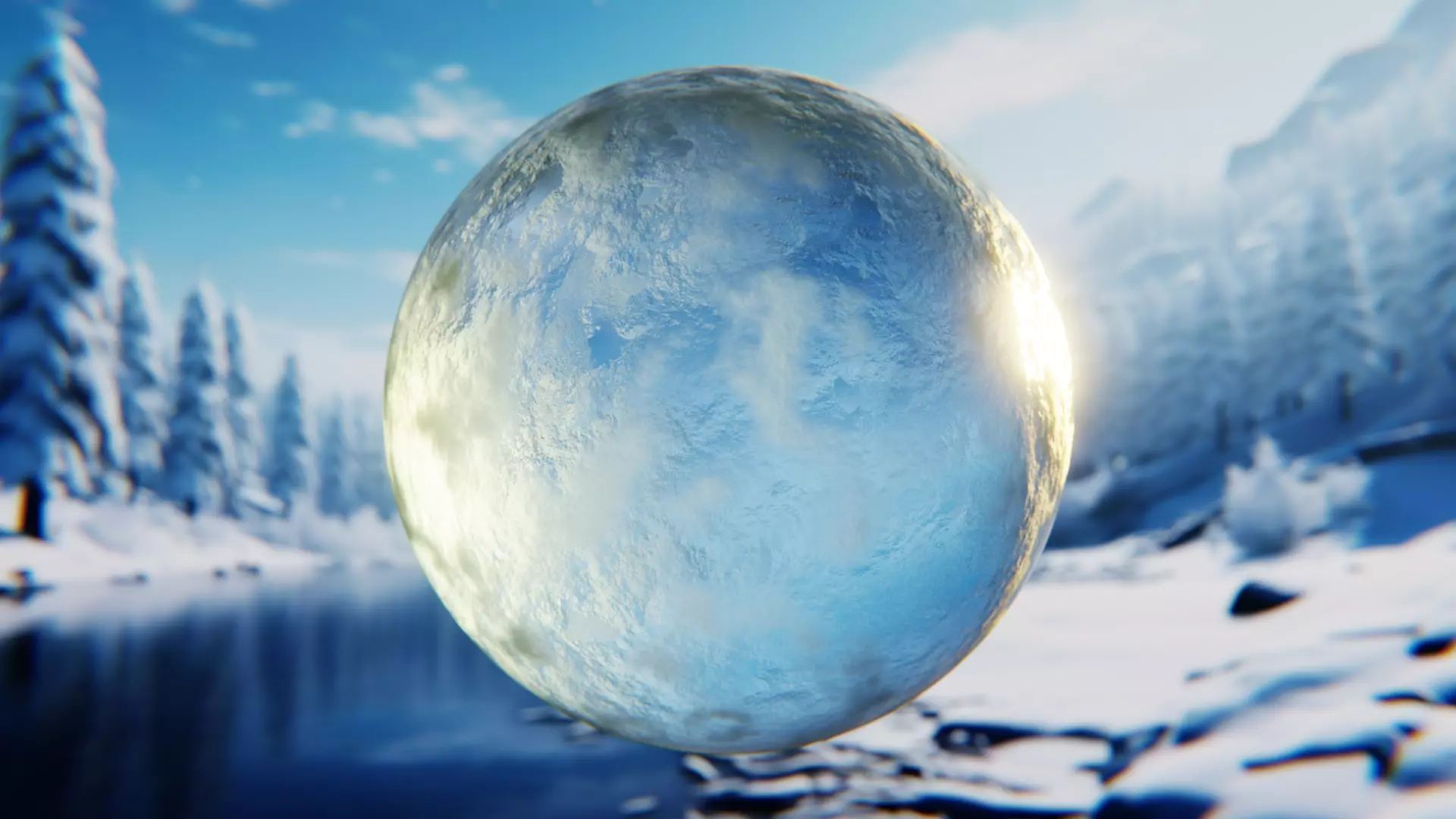 Procedural Ice Shader - Realistic Frozen Surface Material Texture_0