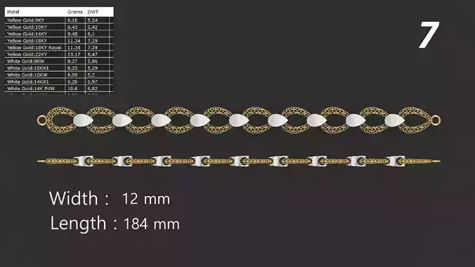 Turkish Jali Bracelet Chain 7