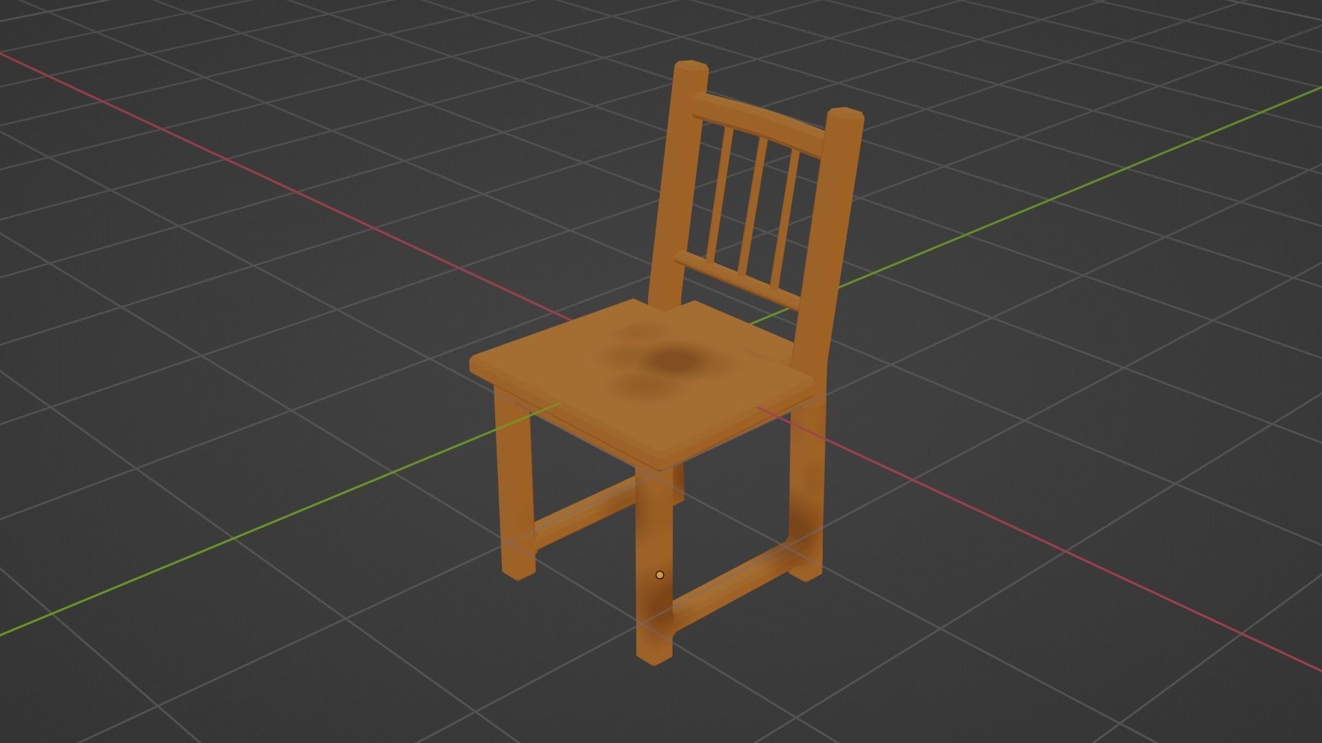 Low Poly 3D Chair Model Free 3D model_1