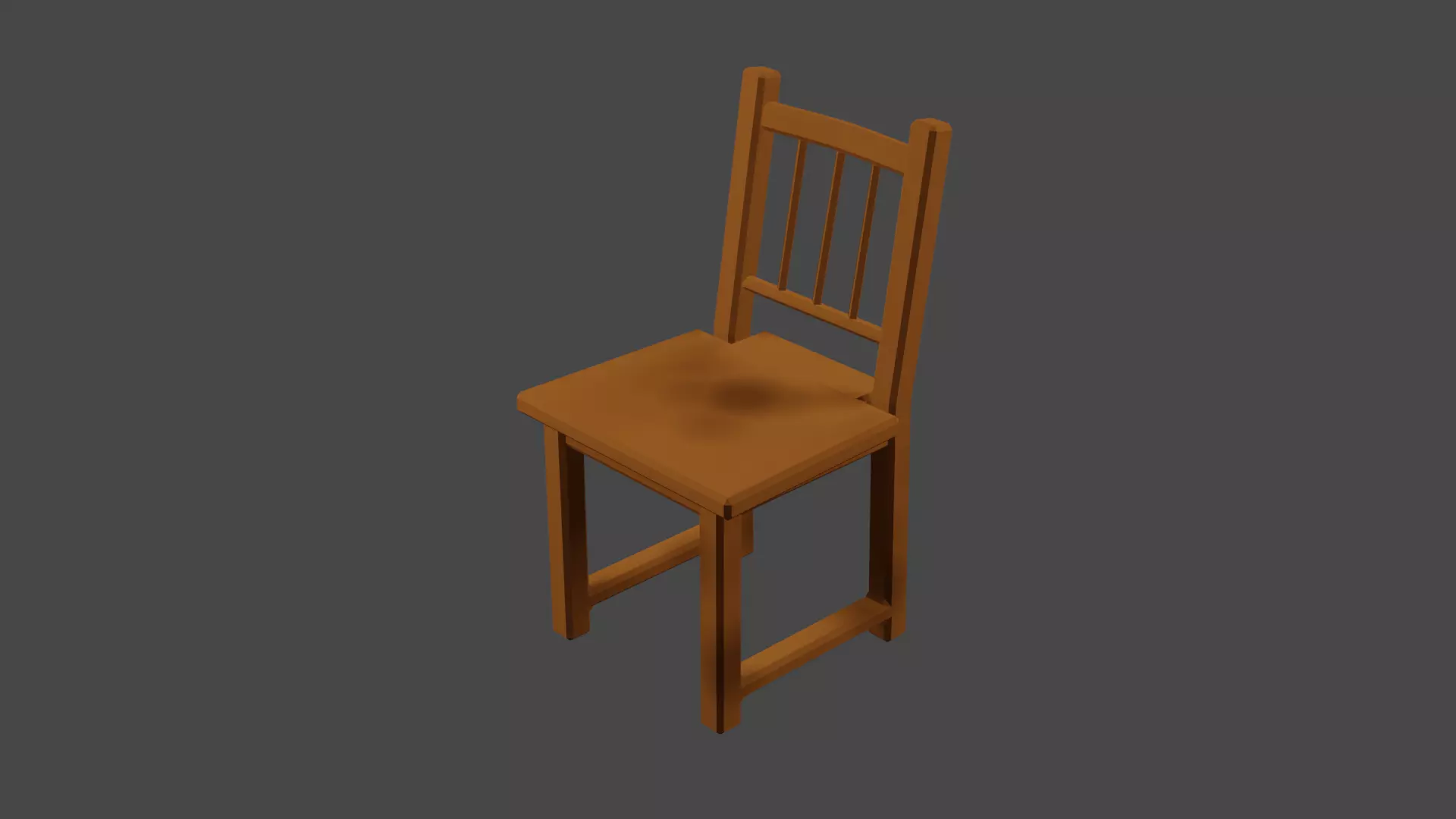 Low Poly 3D Chair Model Free 3D model_0