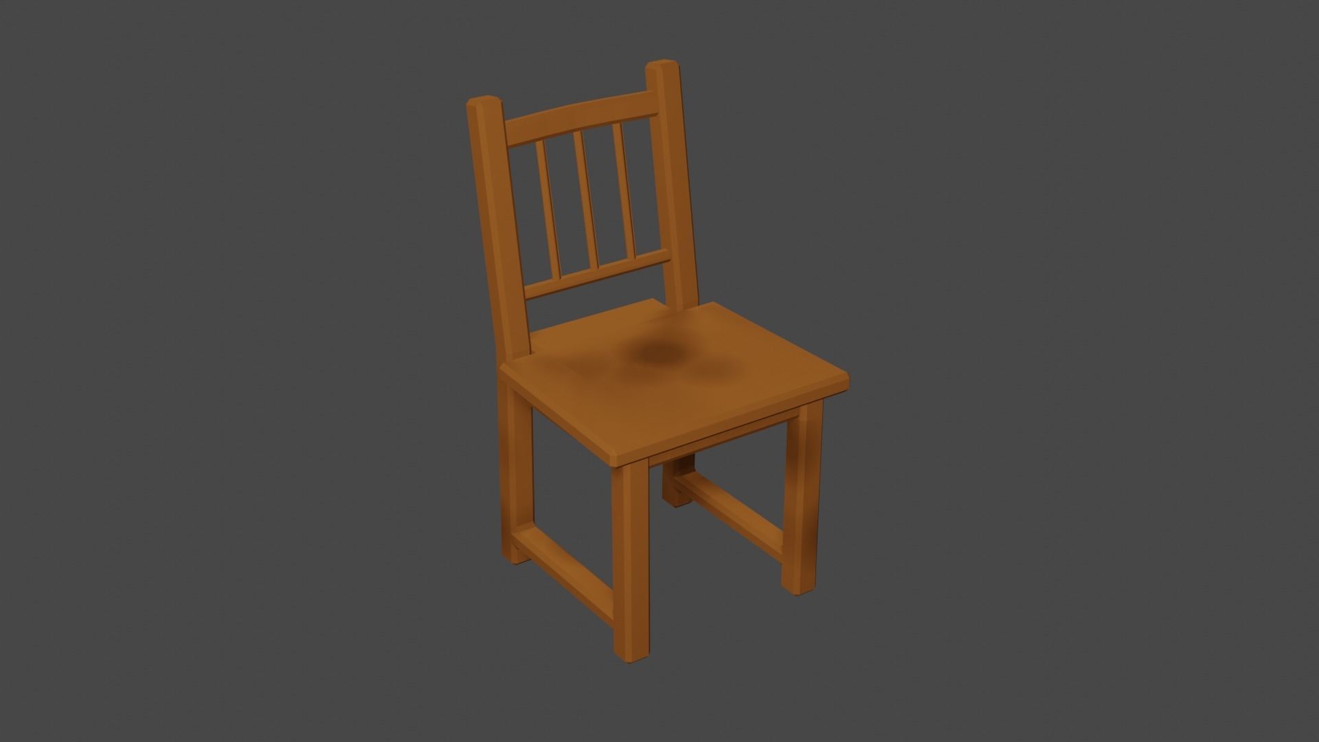 Low Poly 3D Chair Model Free 3D model_3