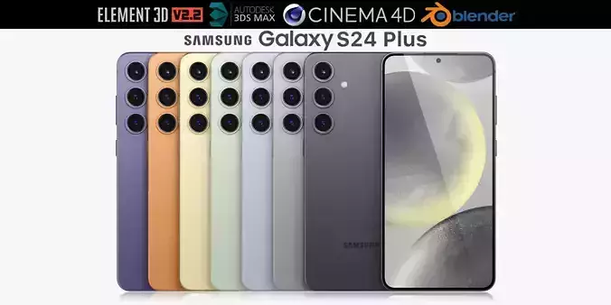 Samsung Galaxy S24 Plus All colors 3D model