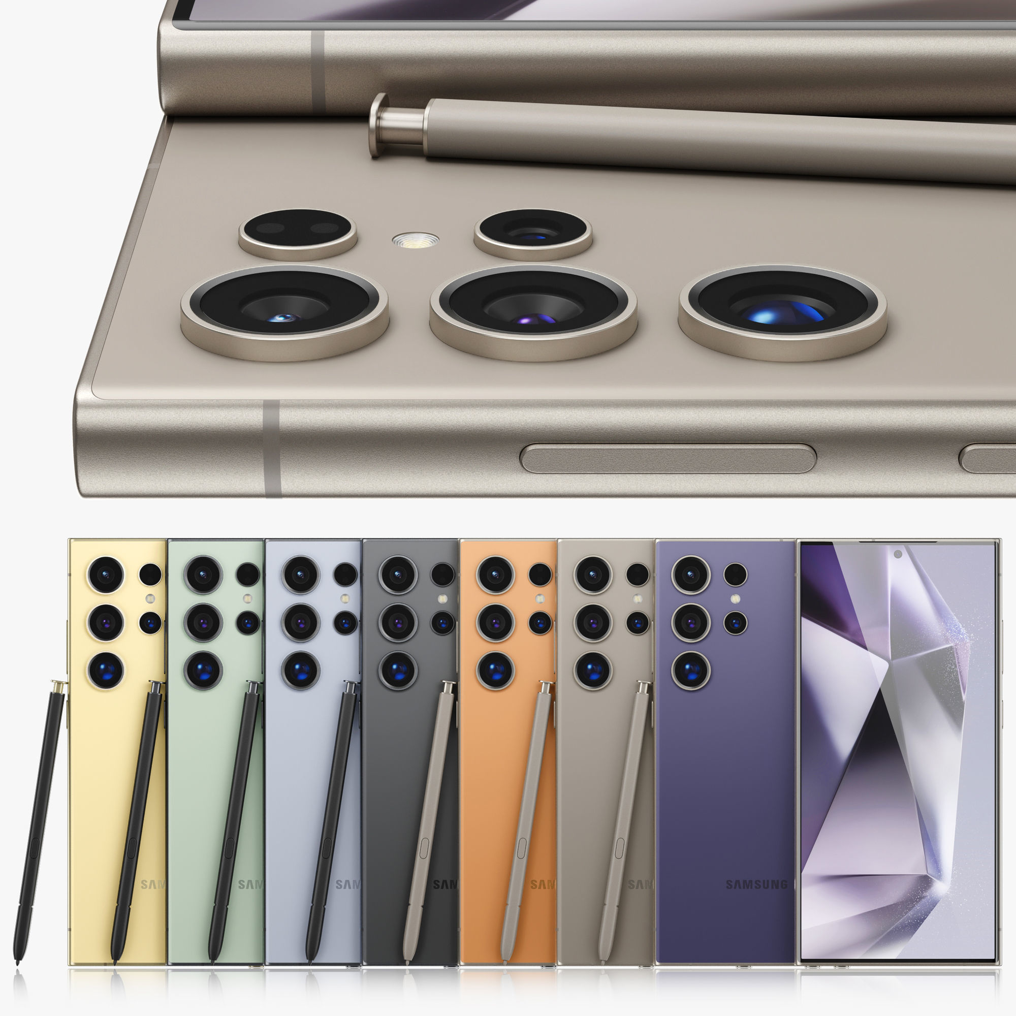 Samsung Galaxy S24 Ultra All colors 3D model_1