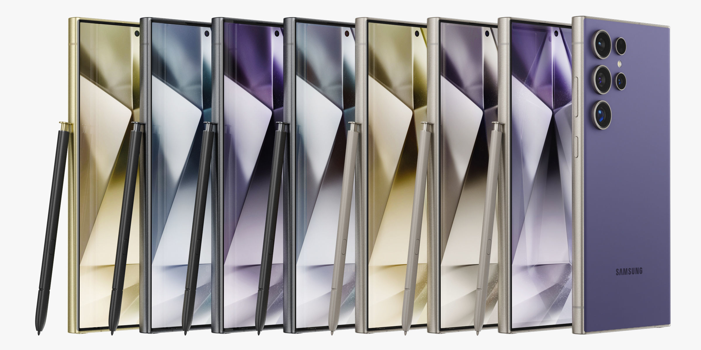 Samsung Galaxy S24 Ultra All colors 3D model_5