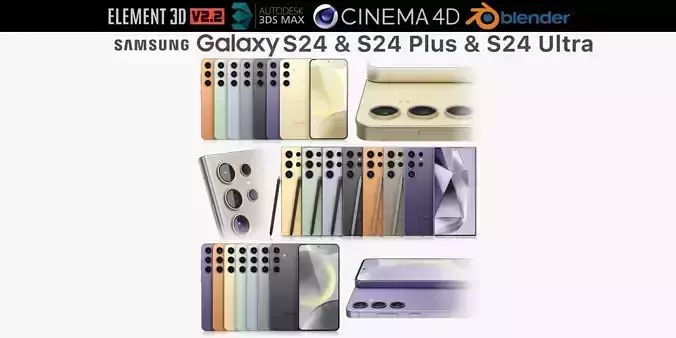 Samsung Galaxy S24 and S24 Plus and S24 Ultra All colors