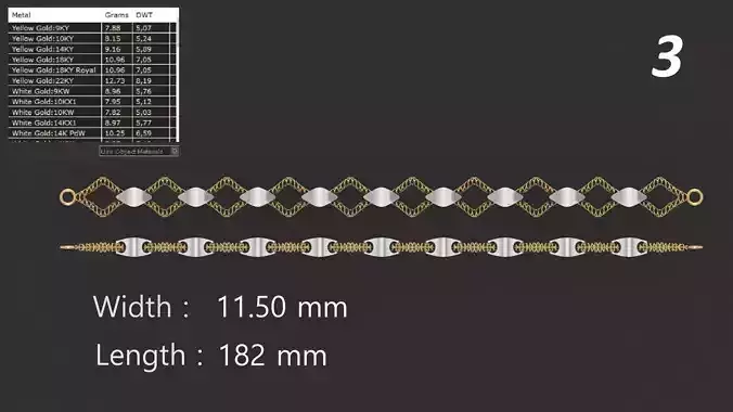 Turkish Jali Bracelet Chain 3