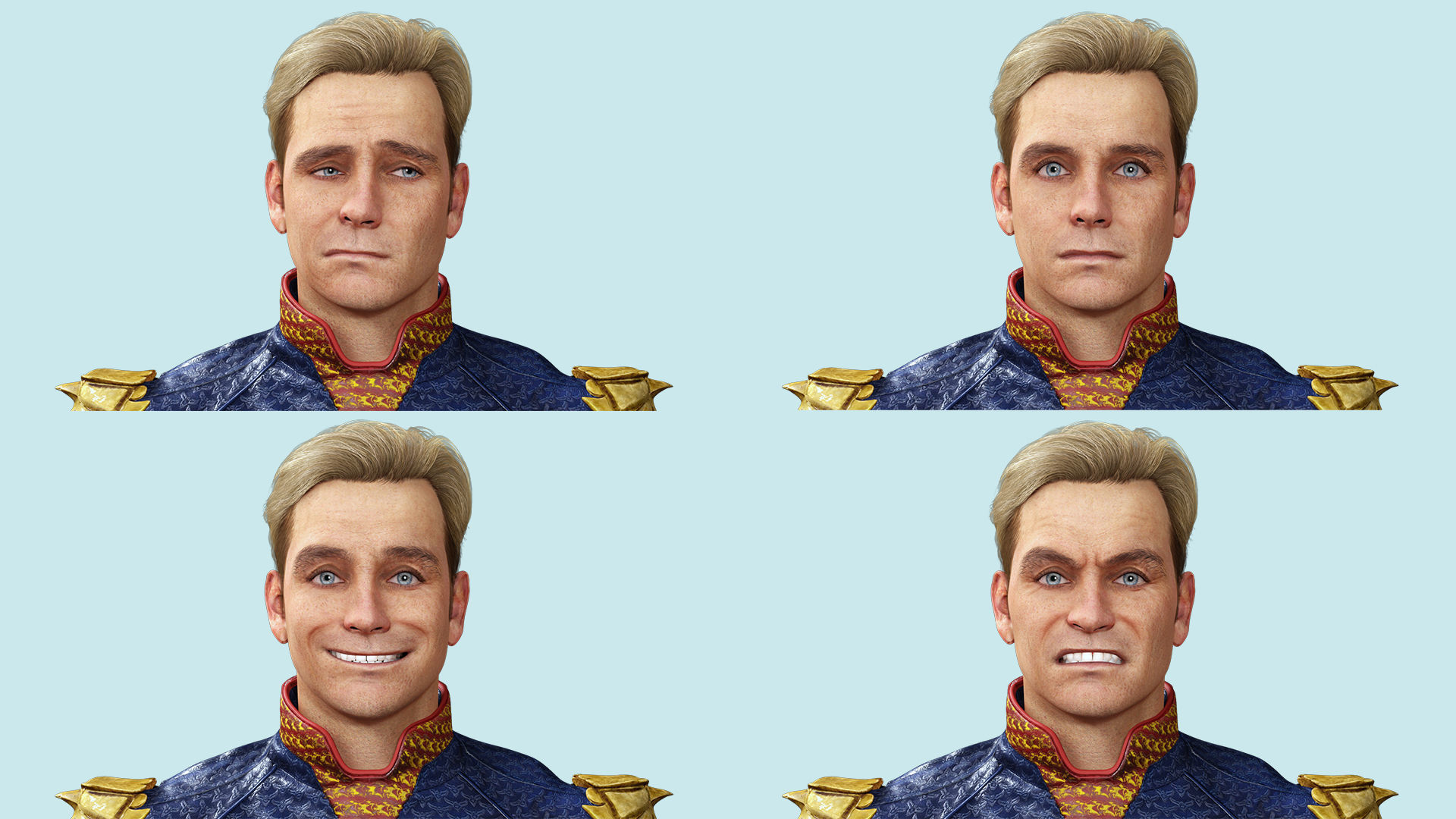 Homelander The Boys Ready  Low-poly 3D model_7